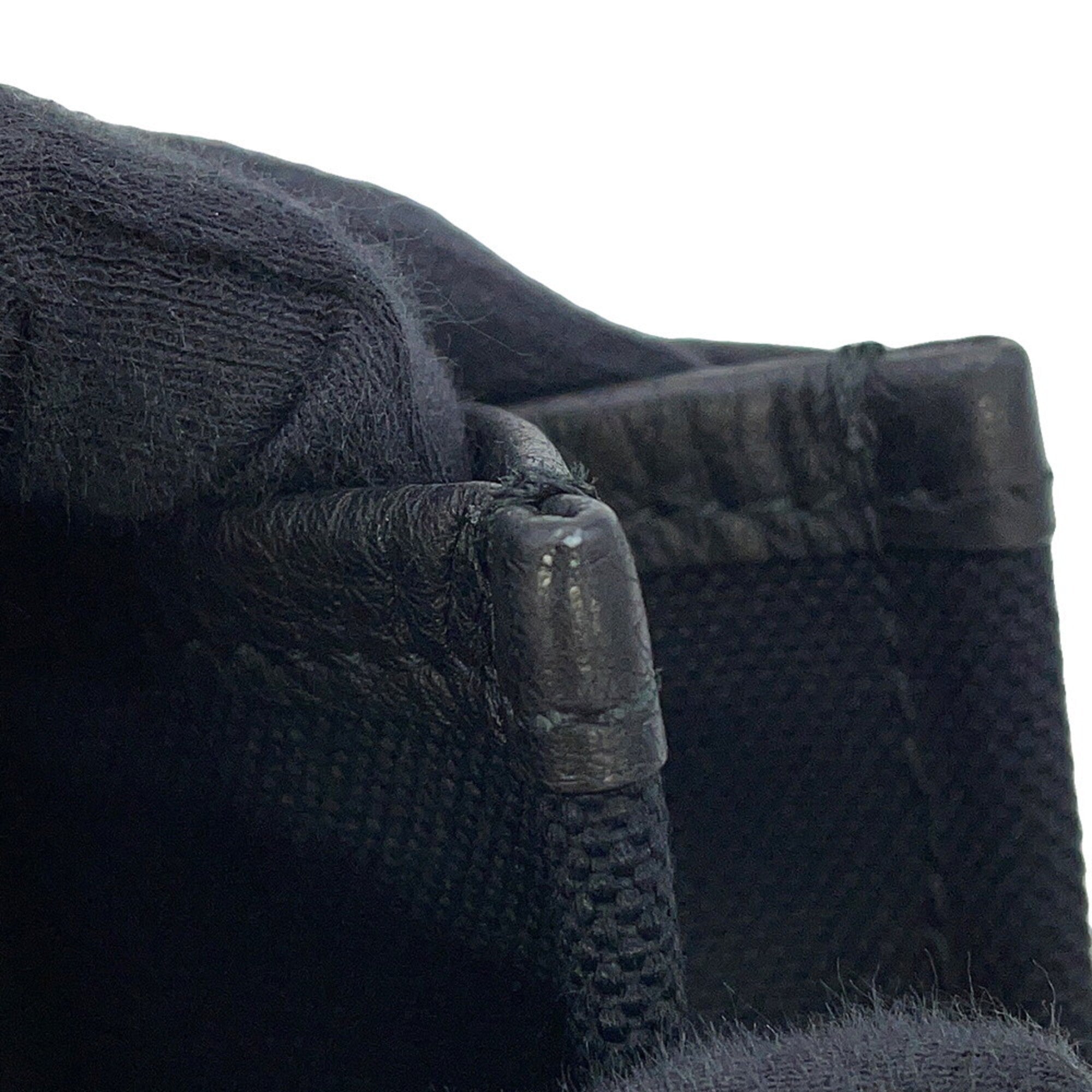 Salvatore Ferragamo Black Canvas Handbag Tote Bag (Pre-Owned)