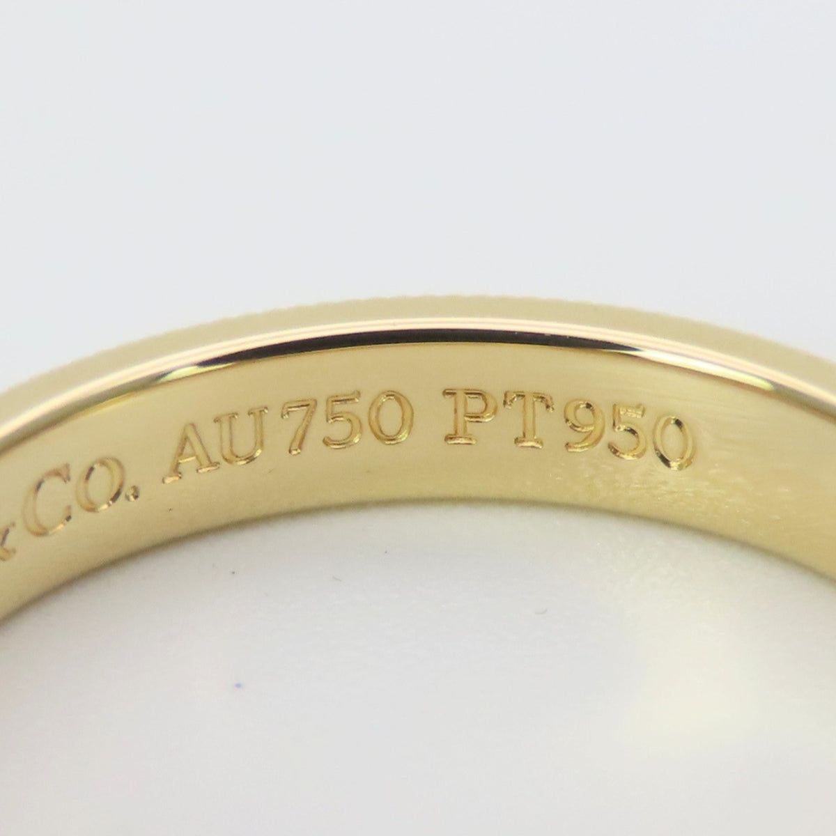 Tiffany Platinum Yellow Gold Yellow Gold (18K) Platinum 950 Band Ring (Pre-Owned)