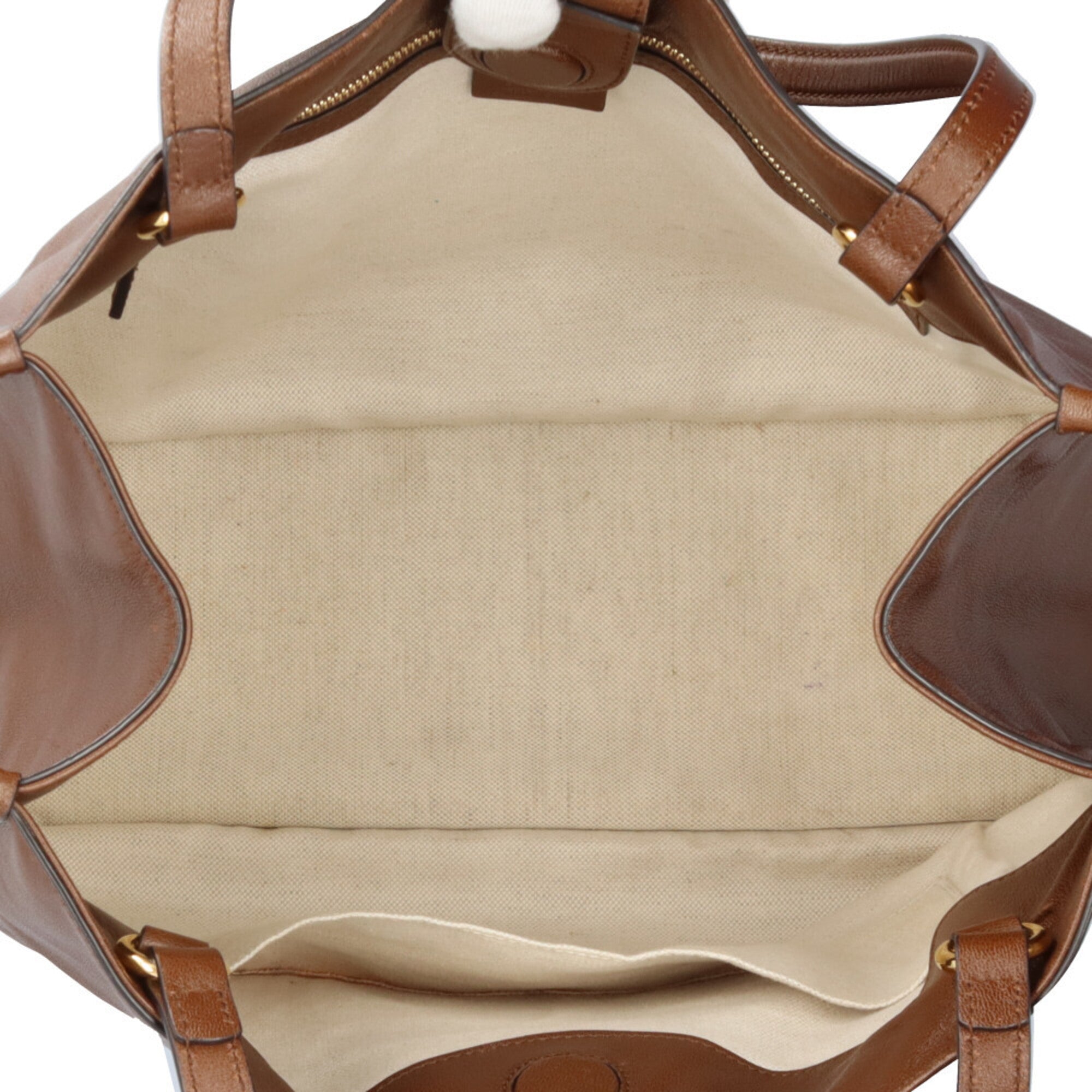 Gucci Brown Leather Tote Bag (Pre-Owned)