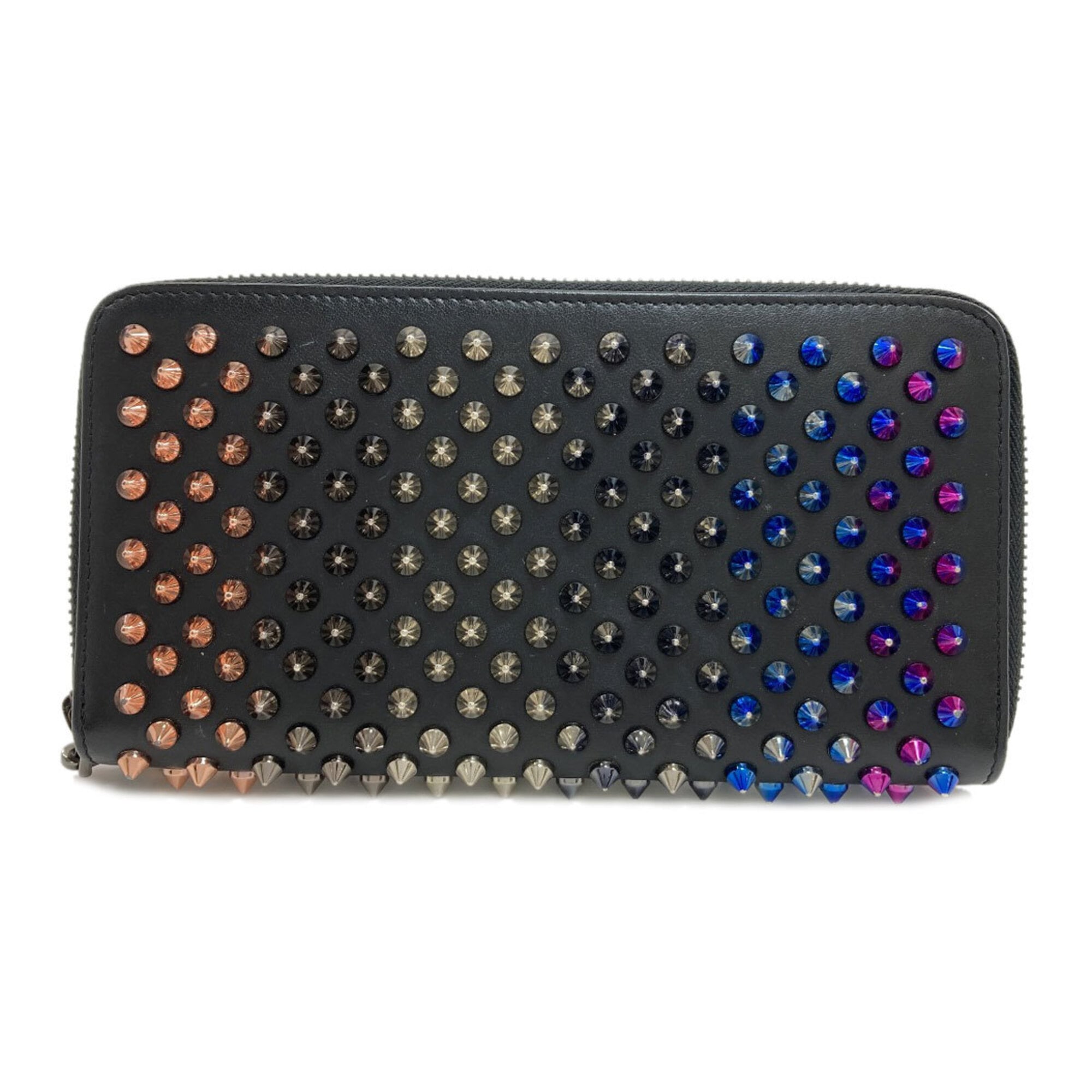 Christian Louboutin Black Leather Long Wallet (Bi-Fold) (Pre-Owned)