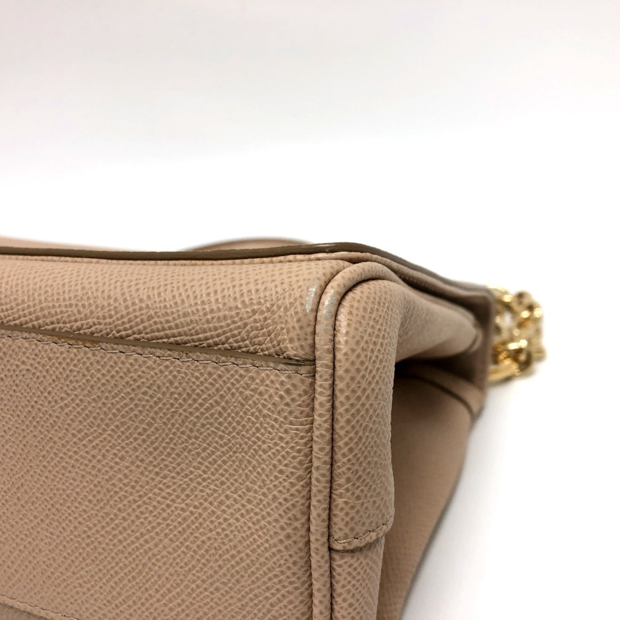 Dolce & Gabbana Beige Leather Shoulder Bag (Pre-Owned)