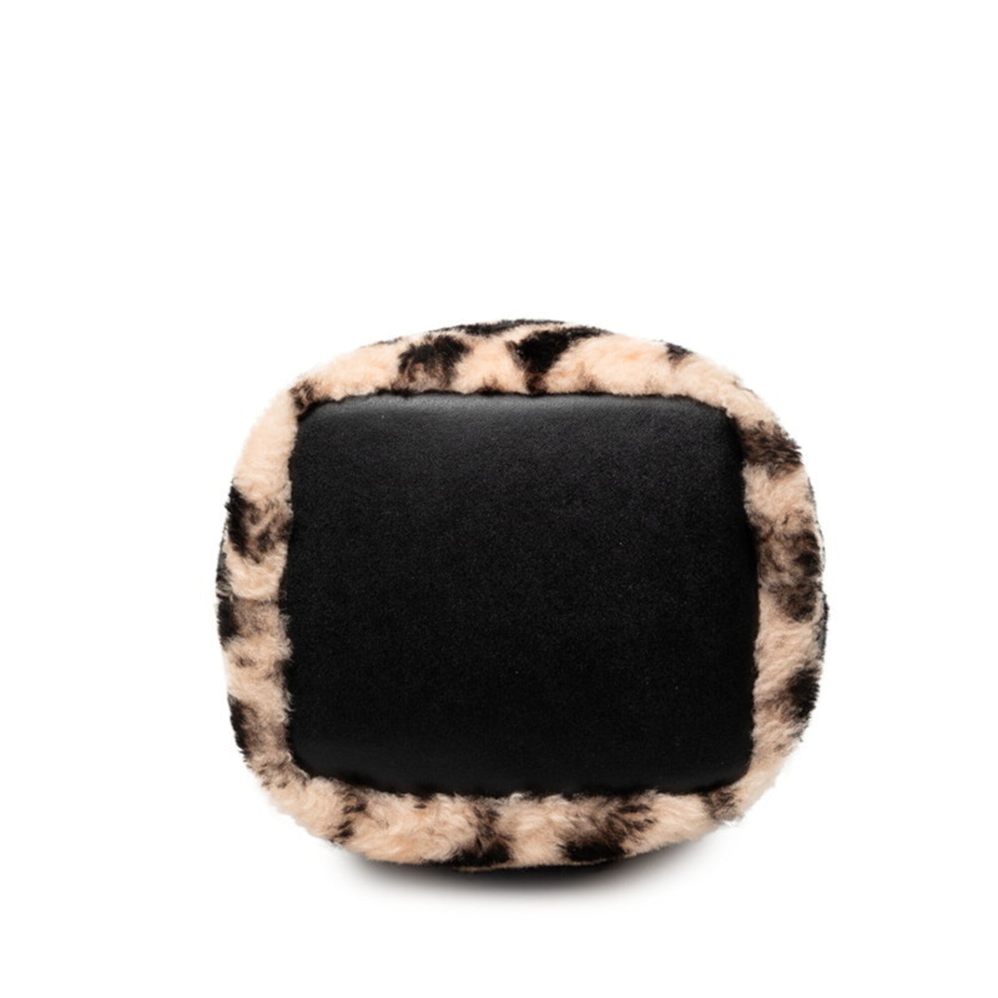 Fendi Beige Black Fur Leather Handbag (Pre-Owned)