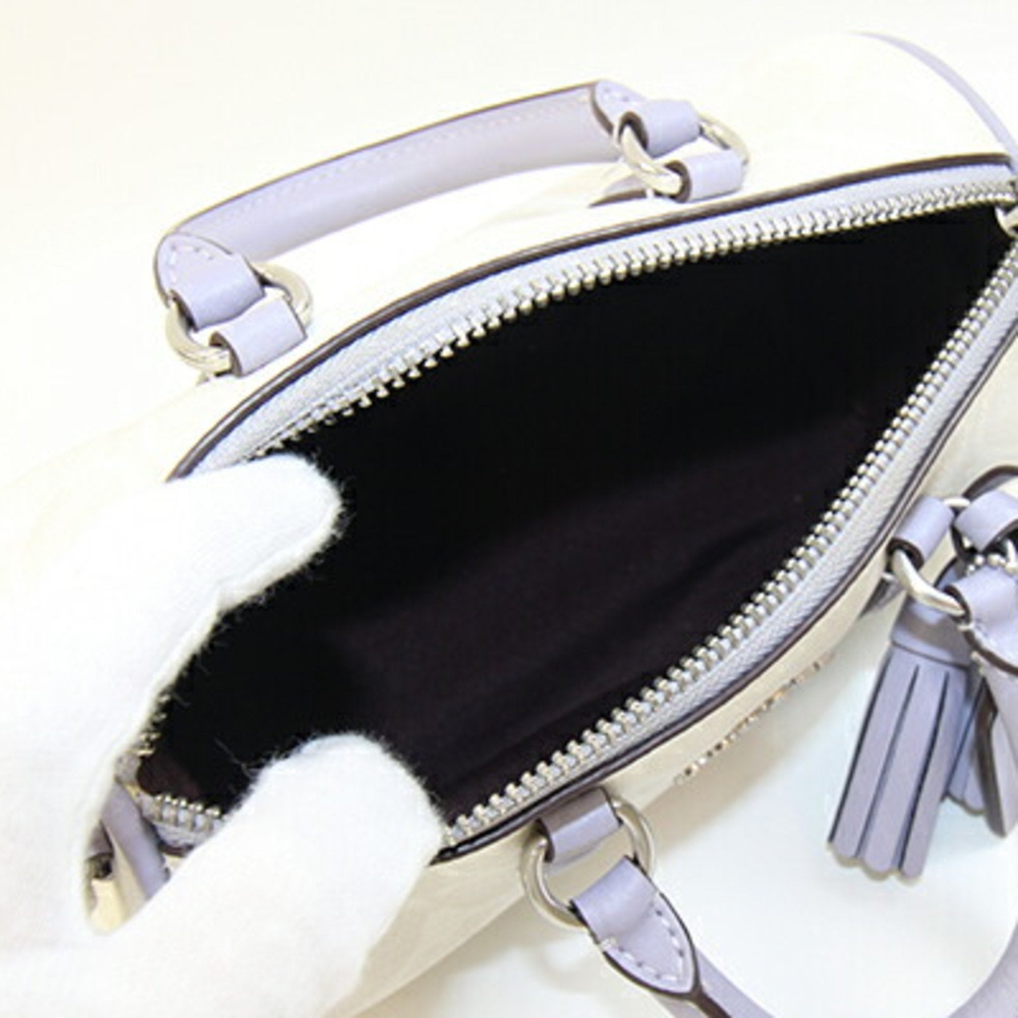 Coach Signature Off-White Pvc Leather Handbag (Pre-Owned)