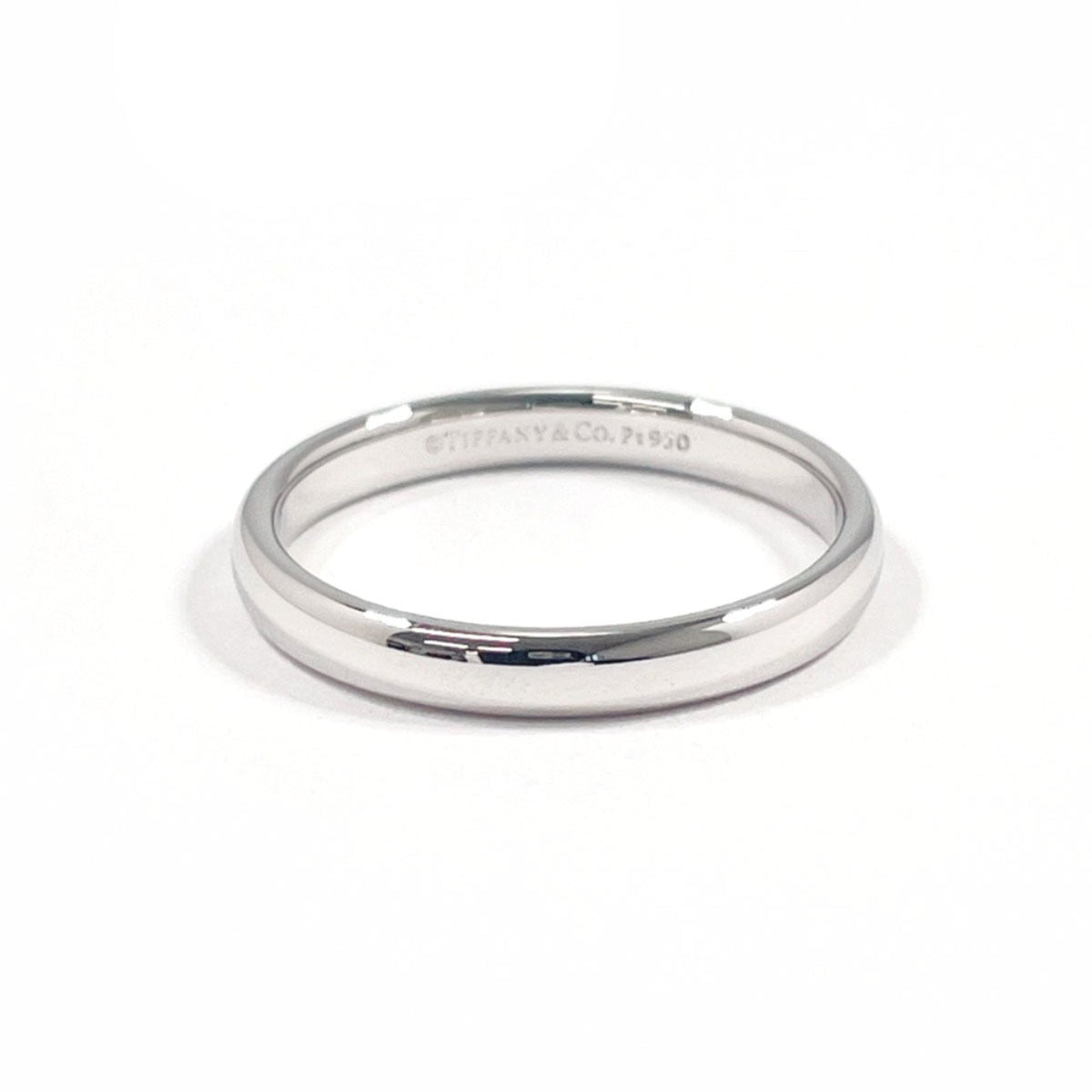 Tiffany Silver Platinum 950 Band Ring (Pre-Owned)