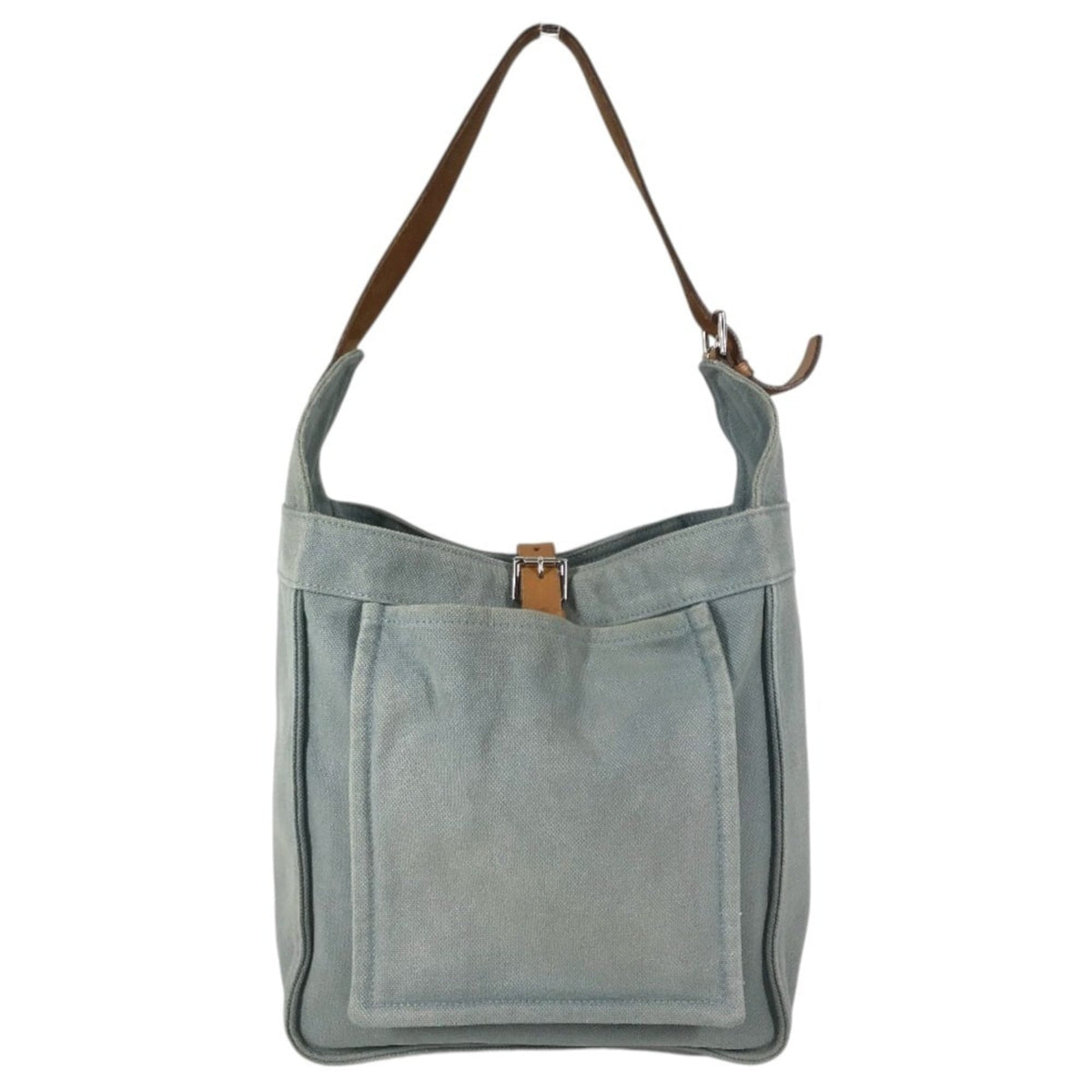 Hermes Marwari Blue Canvas Shoulder Bag Tote Bag (Pre-Owned)