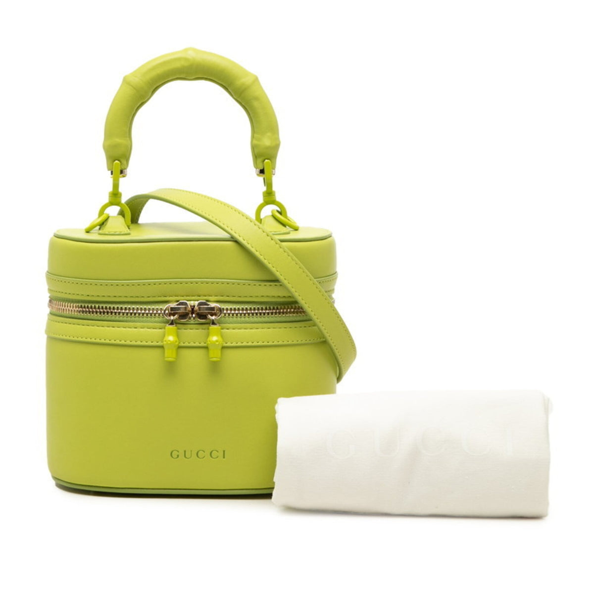 Gucci Light Green Leather Handbag Shoulder Bag Vanity Bag (Pre-Owned)
