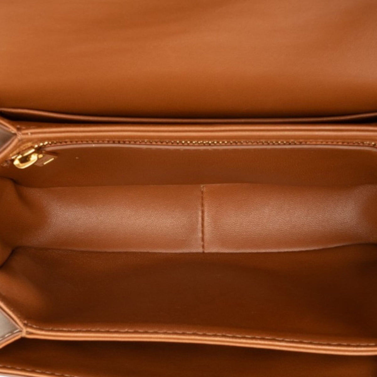 Celine Beige Brown Canvas Shoulder Bag (Pre-Owned)