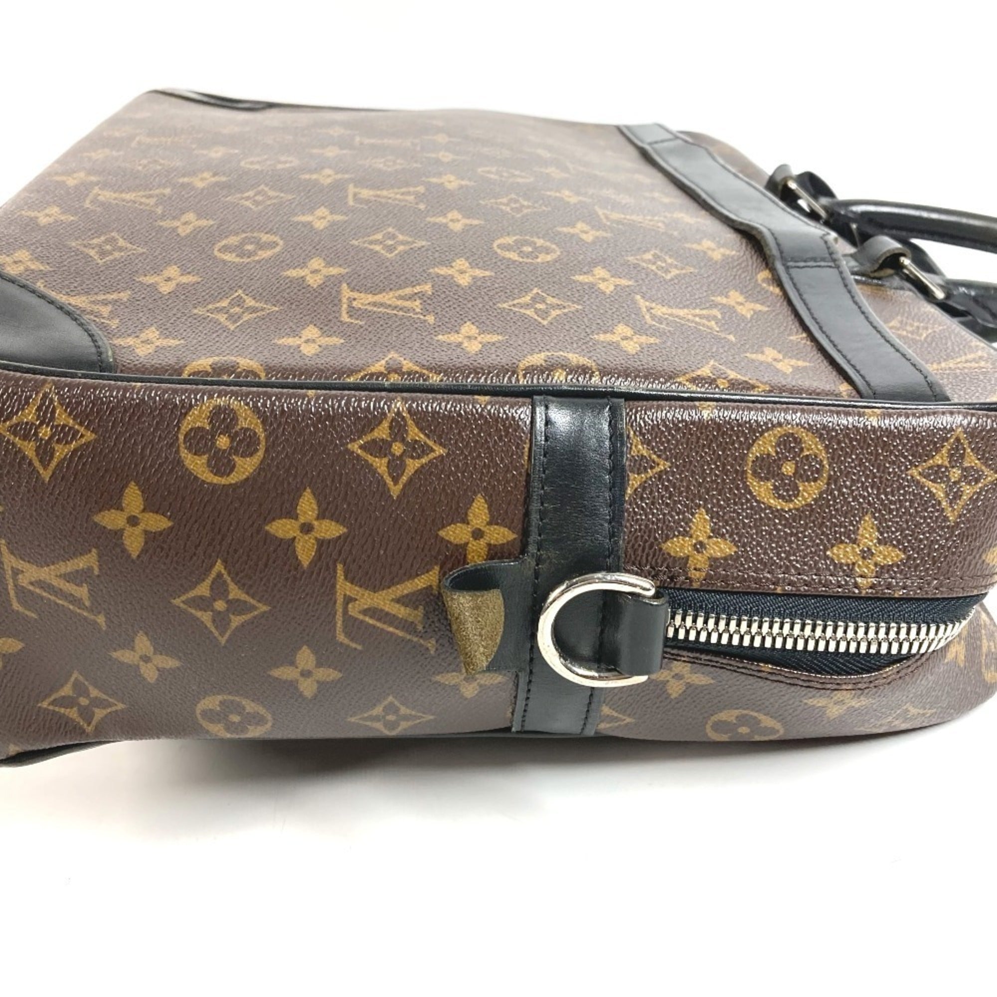 Louis Vuitton Black Brown Monogram Briefcase Handbag (Pre-Owned)