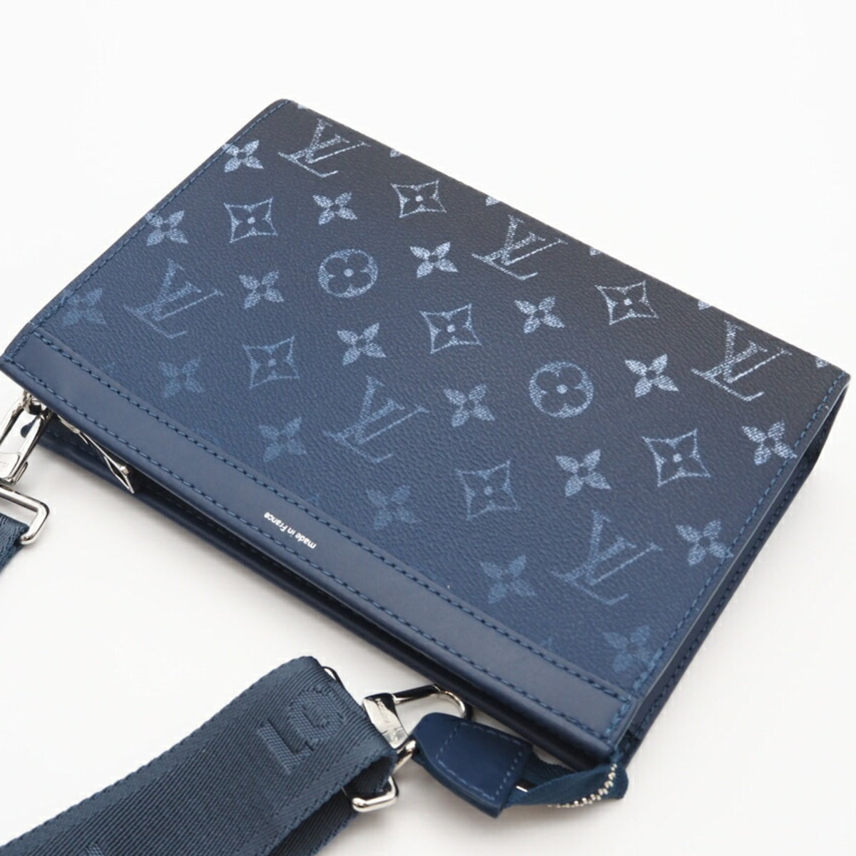 Louis Vuitton Blue Navy Coated Canvas Shoulder Bag (Pre-Owned)