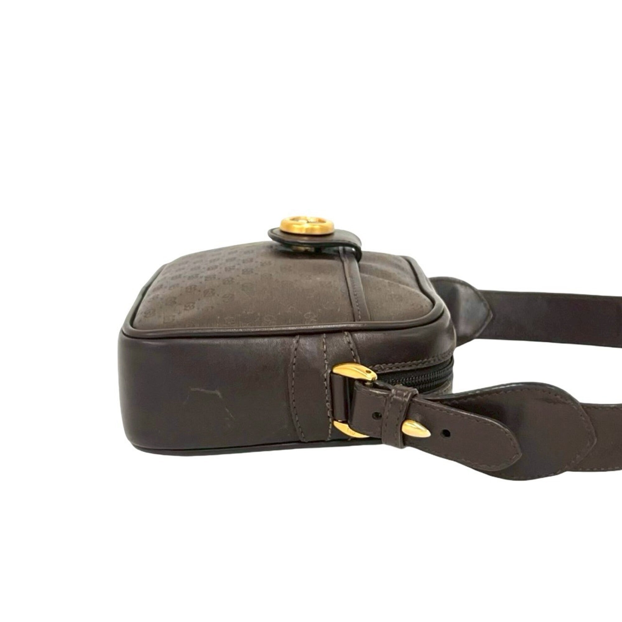 Gucci Brown Leather Pvc Pochette Shoulder Bag (Pre-Owned)