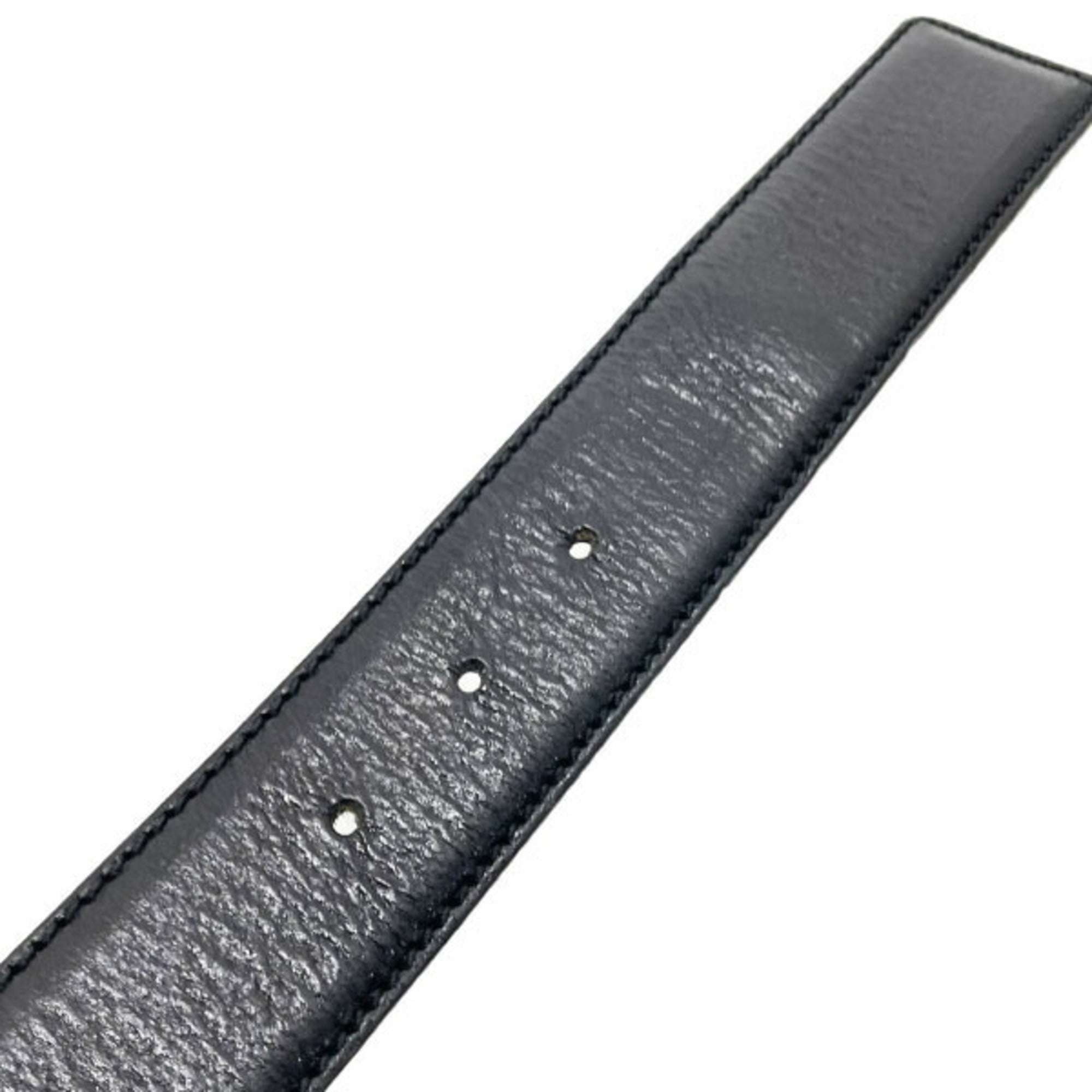 Gucci Black Gold Silver Standard Belt (Pre-Owned)