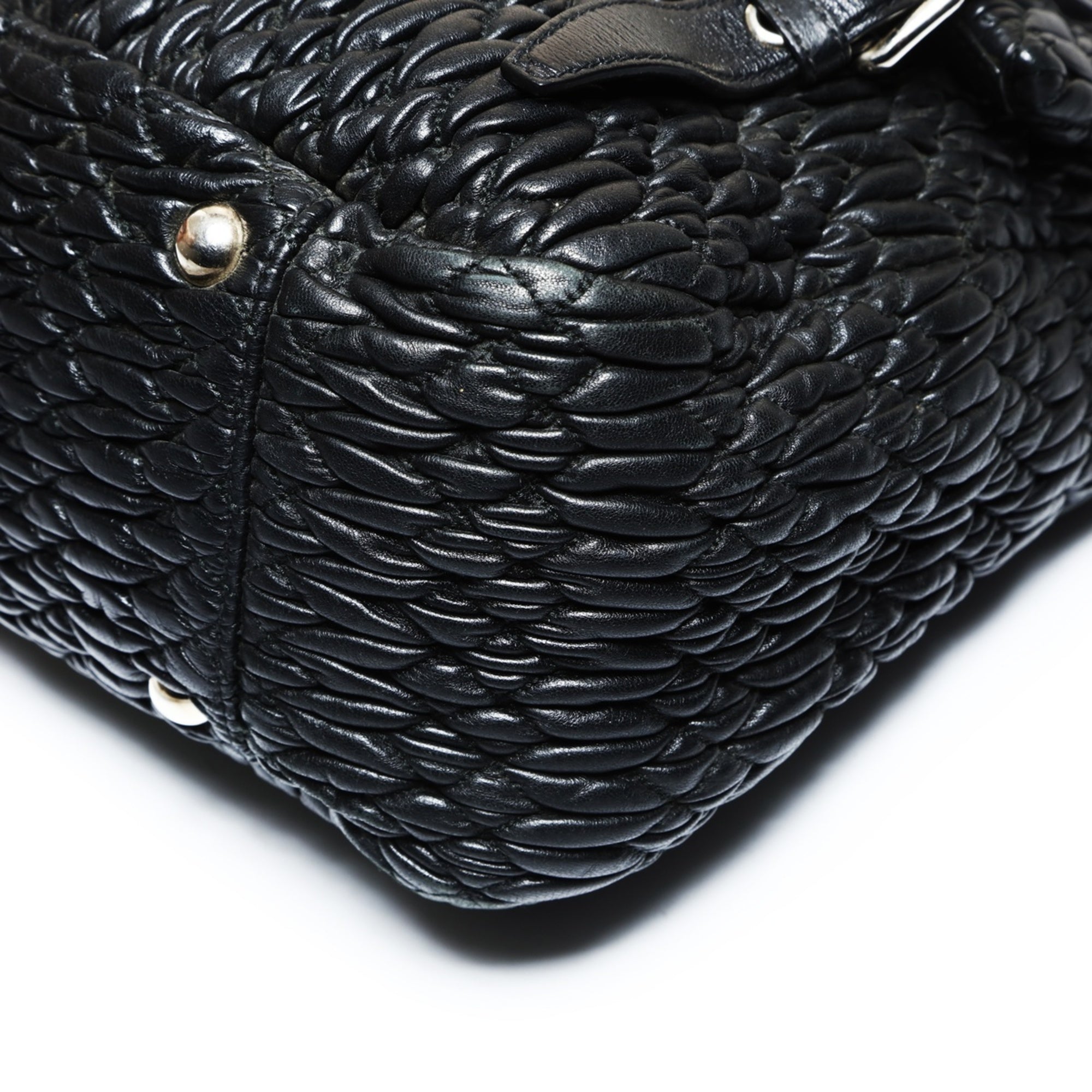 Miu Miu Matelasse Black Shoulder Bag (Pre-Owned)