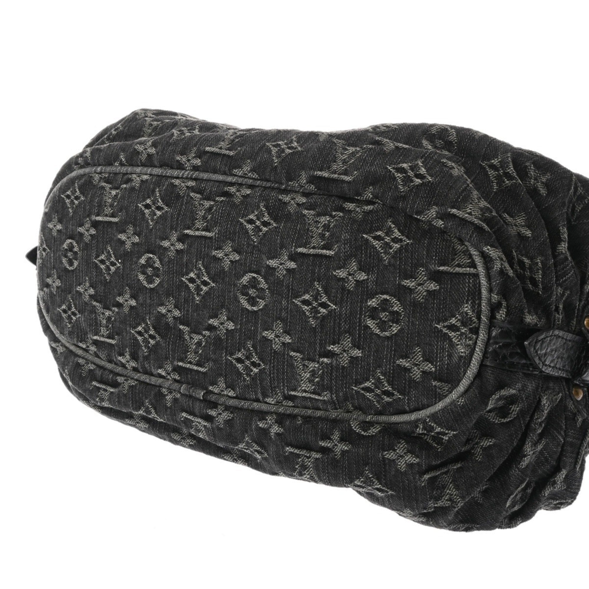 Louis Vuitton Noir Denim Handbag (Pre-Owned)