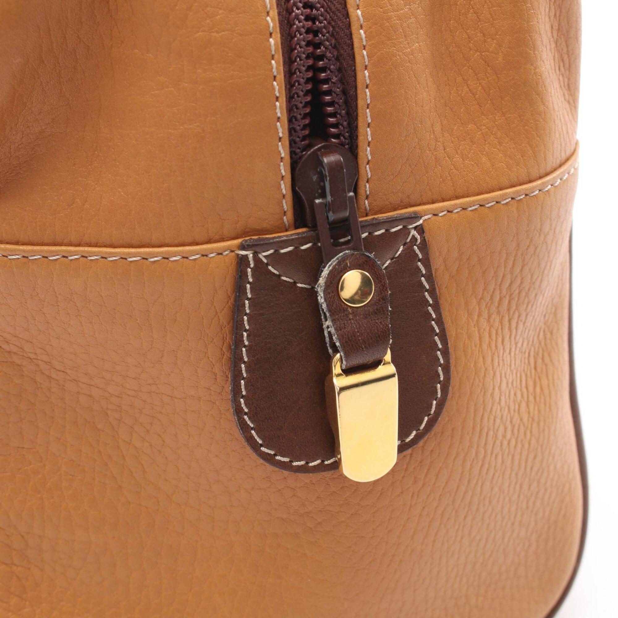 Loewe Brown Leather Handbag Tote Bag (Pre-Owned)