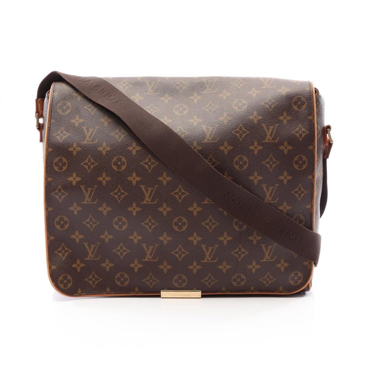 Louis Vuitton Brown Coated Canvas Leather Handbag Shoulder Bag (Pre-Owned)
