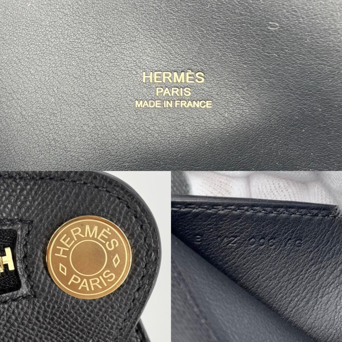 Hermes Black Epsom Leather Pochette Shoulder Bag (Pre-Owned)