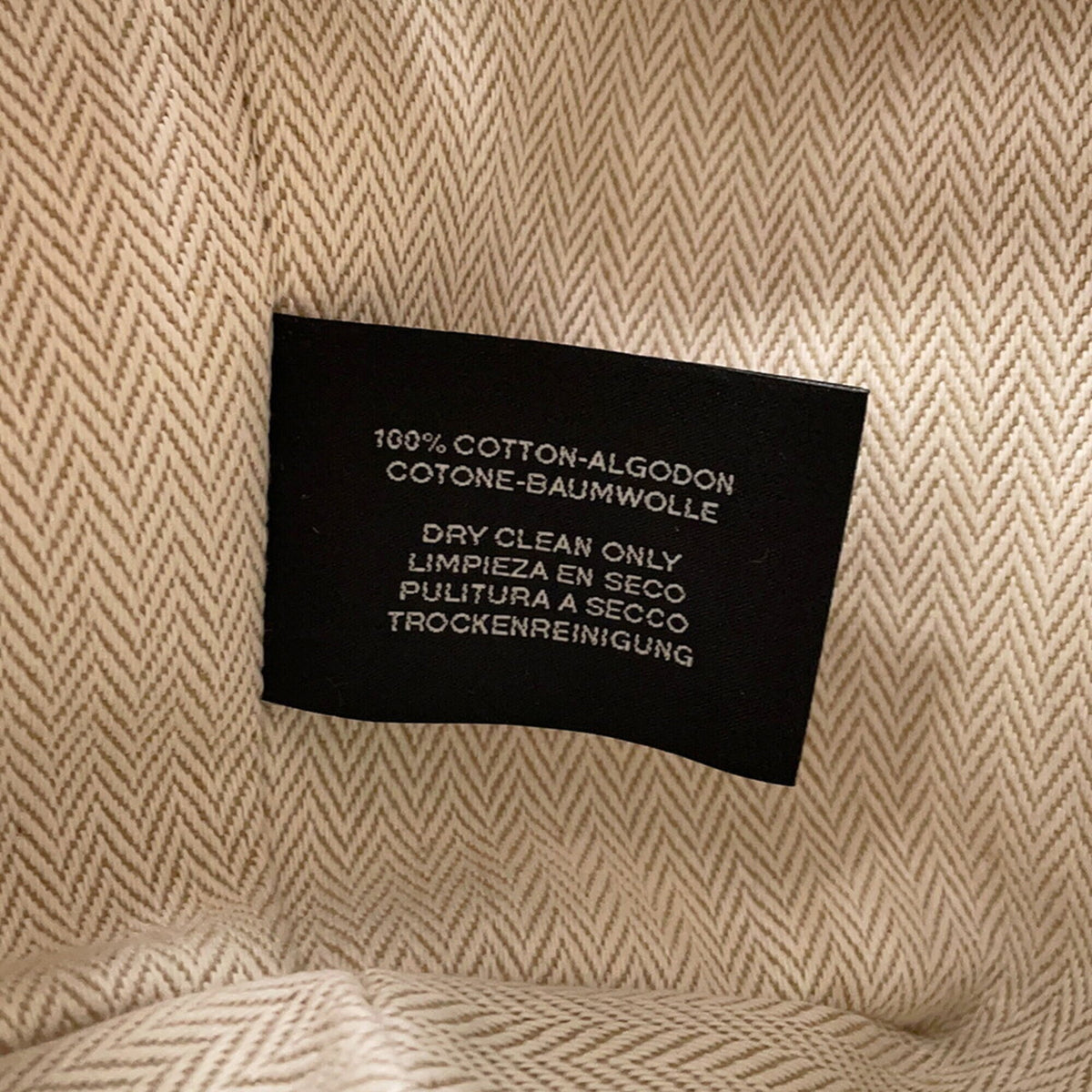 Hermes Natural Canvas Handbag Pouch (Pre-Owned)