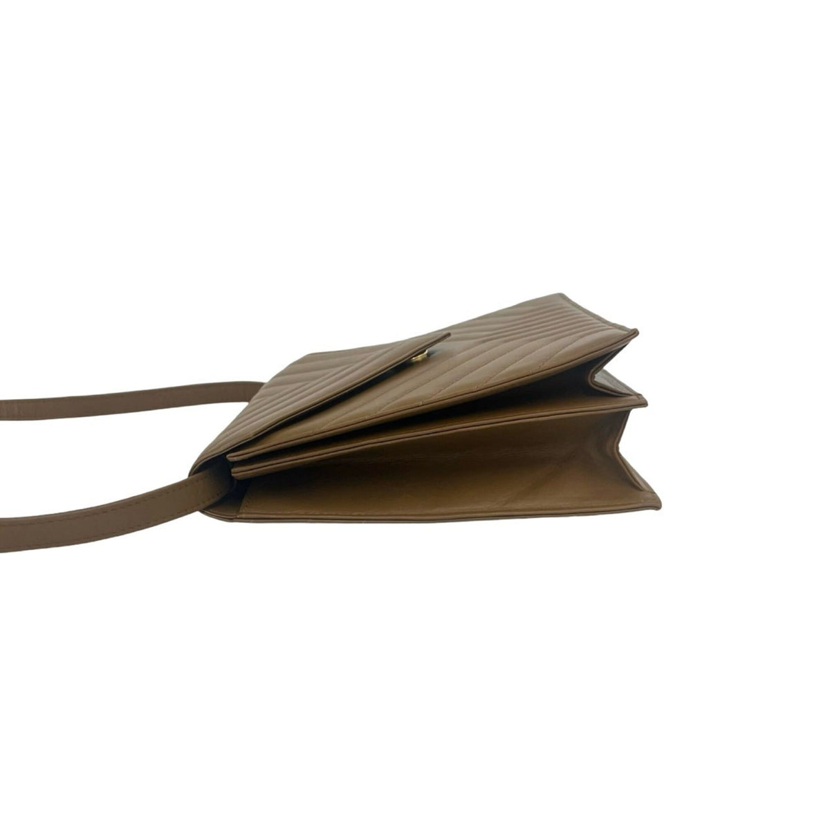 Yves Saint Laurent Brown Leather Pochette Shoulder Bag (Pre-Owned)
