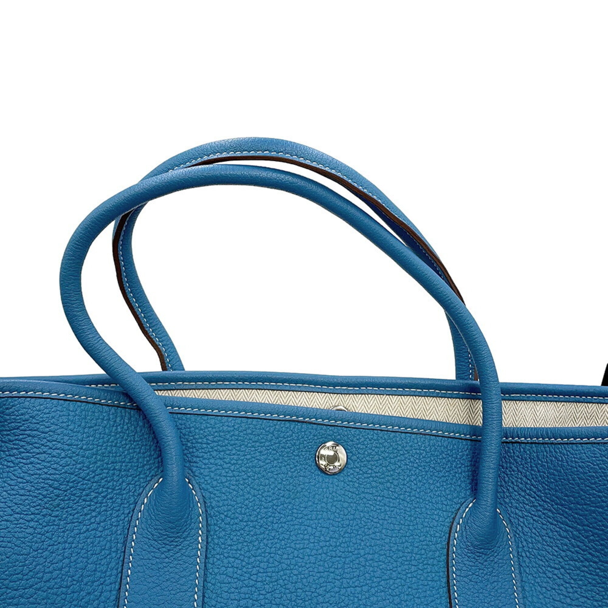 Hermes Azur Negonda Leather Handbag Tote Bag (Pre-Owned)