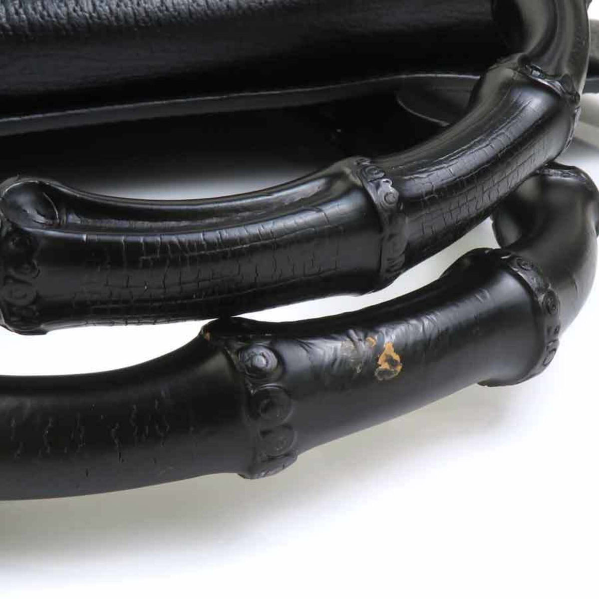 Gucci Black Leather Handbag Shoulder Bag (Pre-Owned)