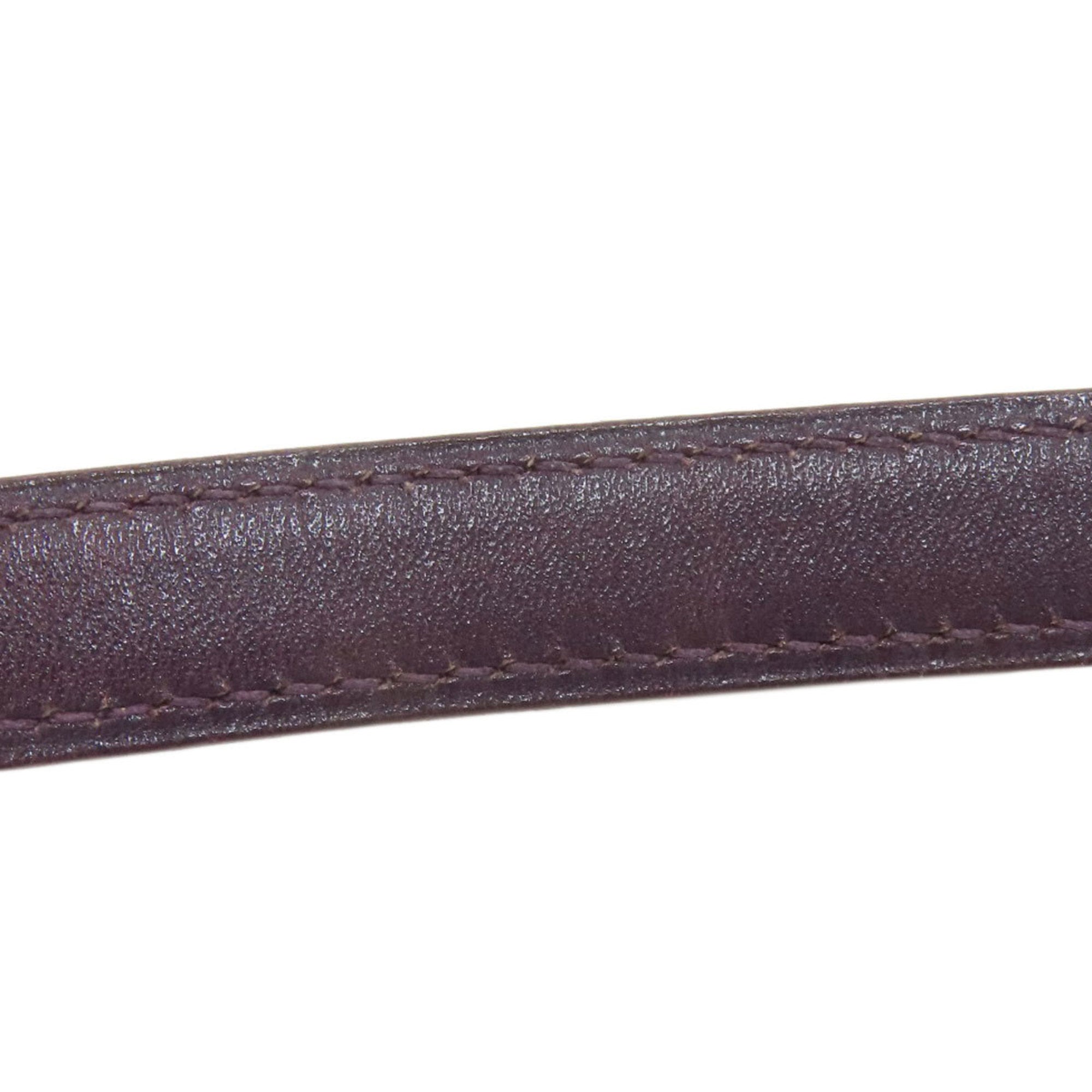 Hermes Evelyne Purple Leather Shoulder Bag (Pre-Owned)