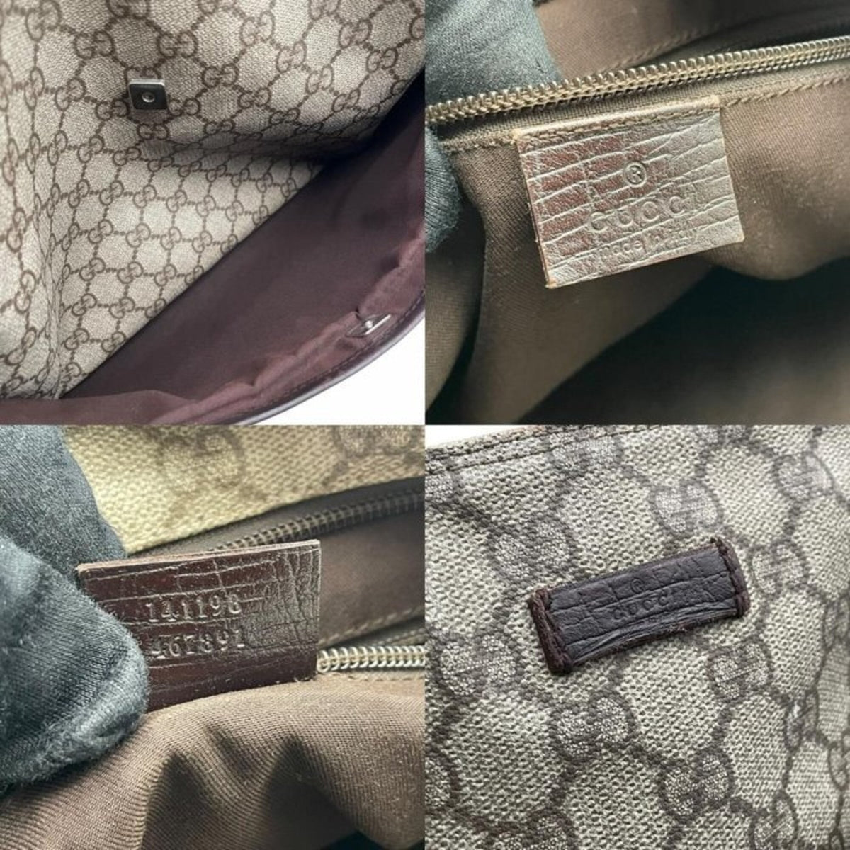 Gucci Beige Brown Gg Supreme Messenger Bag Shoulder Bag (Pre-Owned)