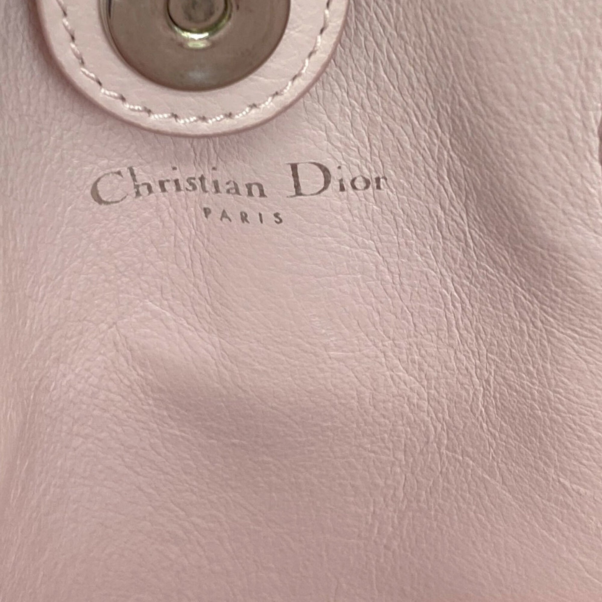 Christian Dior Black Pink Leather Tote Bag (Pre-Owned)
