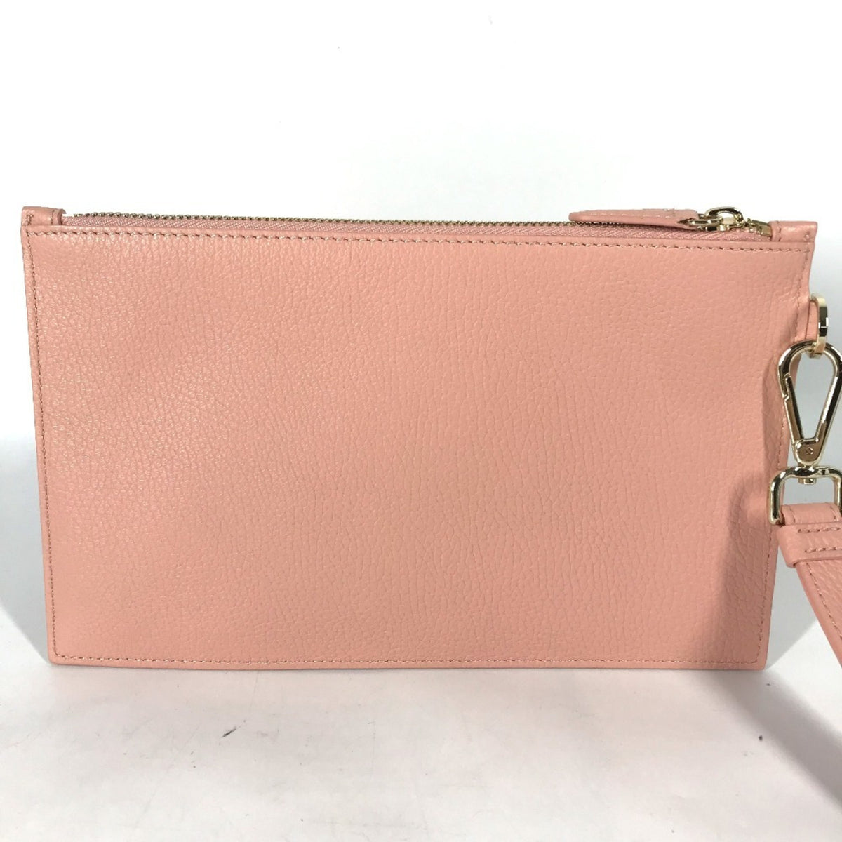Versace Pink Leather Clutch Bag Pouch (Pre-Owned)