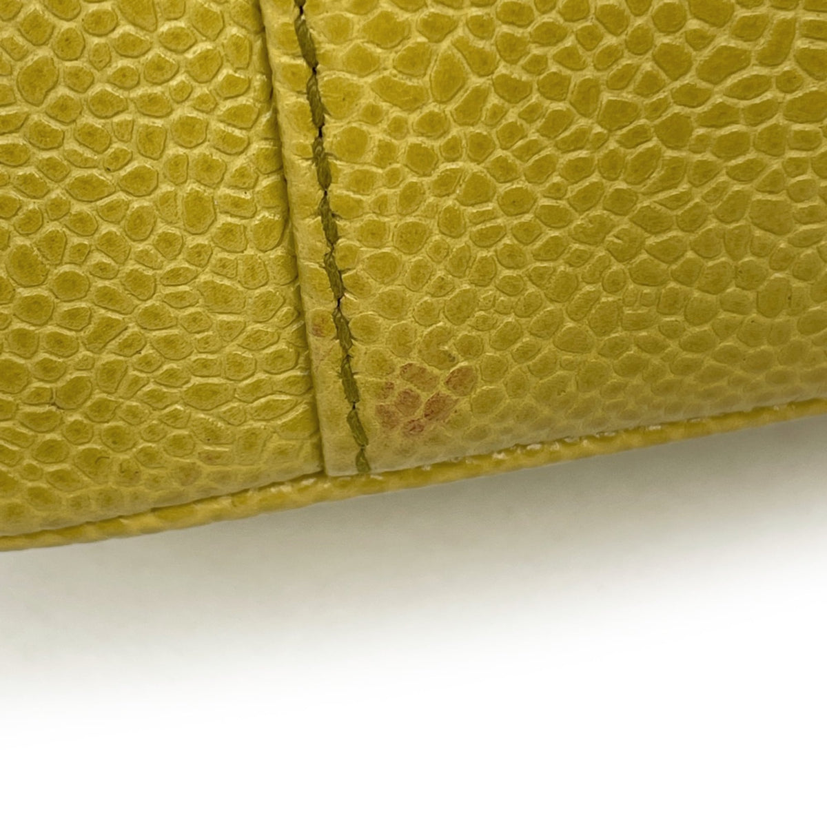 Chanel Yellow Grained Calfskin Pouch Vanity Bag (Pre-Owned)