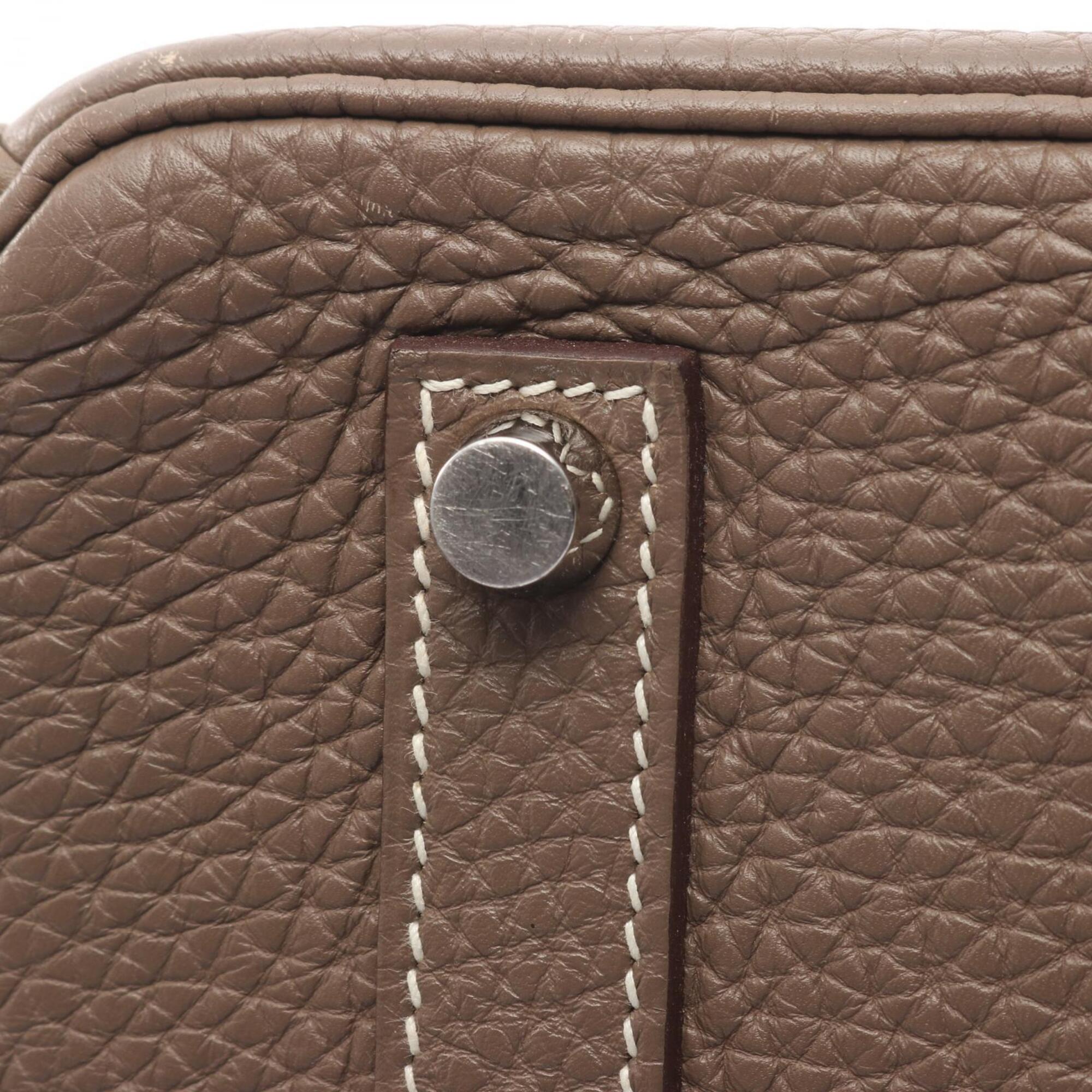 Hermes Gray Togo Leather Leather Handbag (Pre-Owned)
