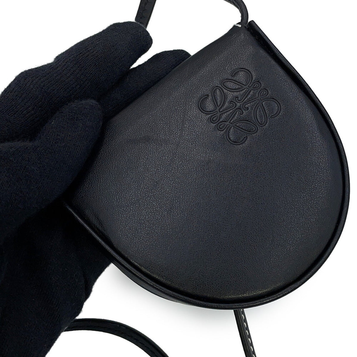 Loewe Black Leather Coin Purse/Coin Case (Pre-Owned)