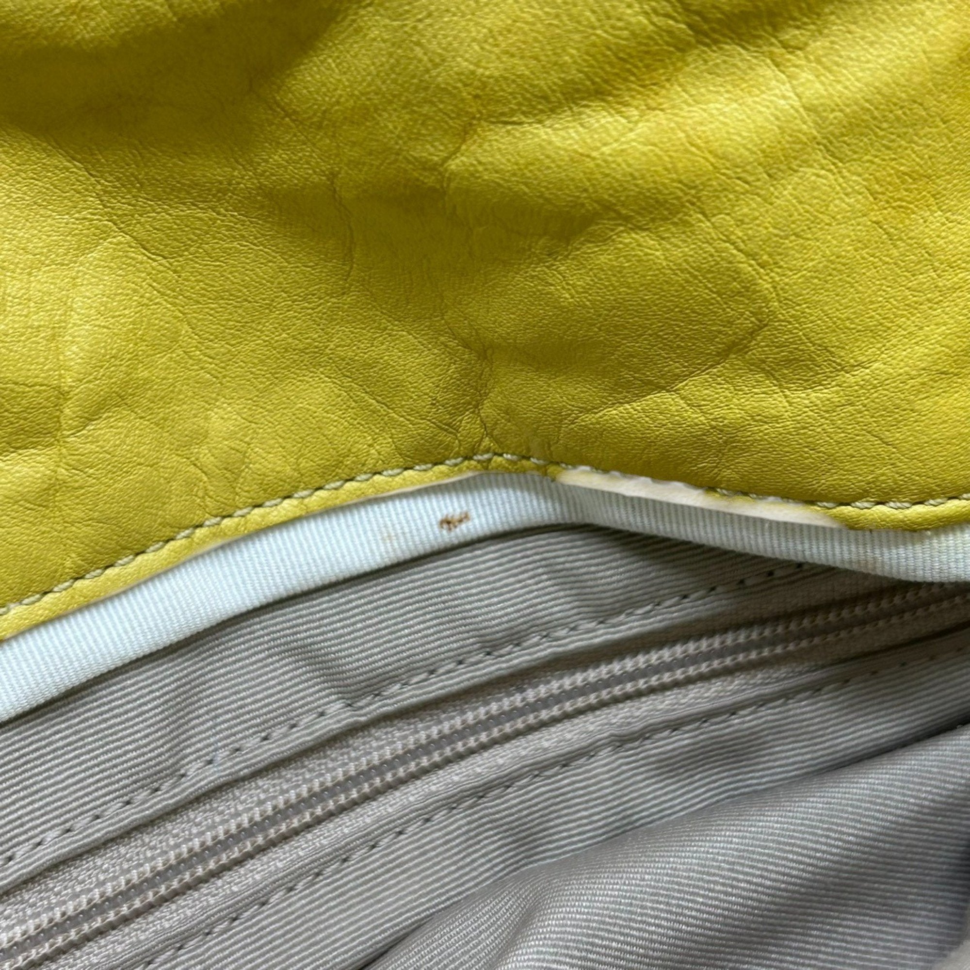 Coach Yellow Leather Handbag Shoulder Bag (Pre-Owned)