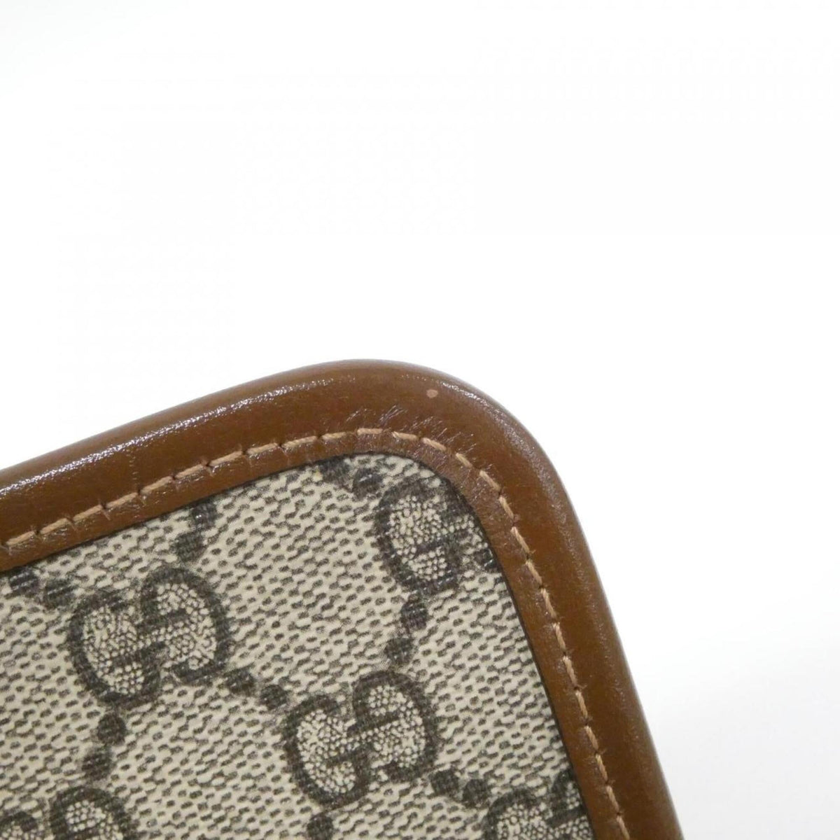 Gucci Beige Brown Gg Supreme Leather Shoulder Bag (Pre-Owned)