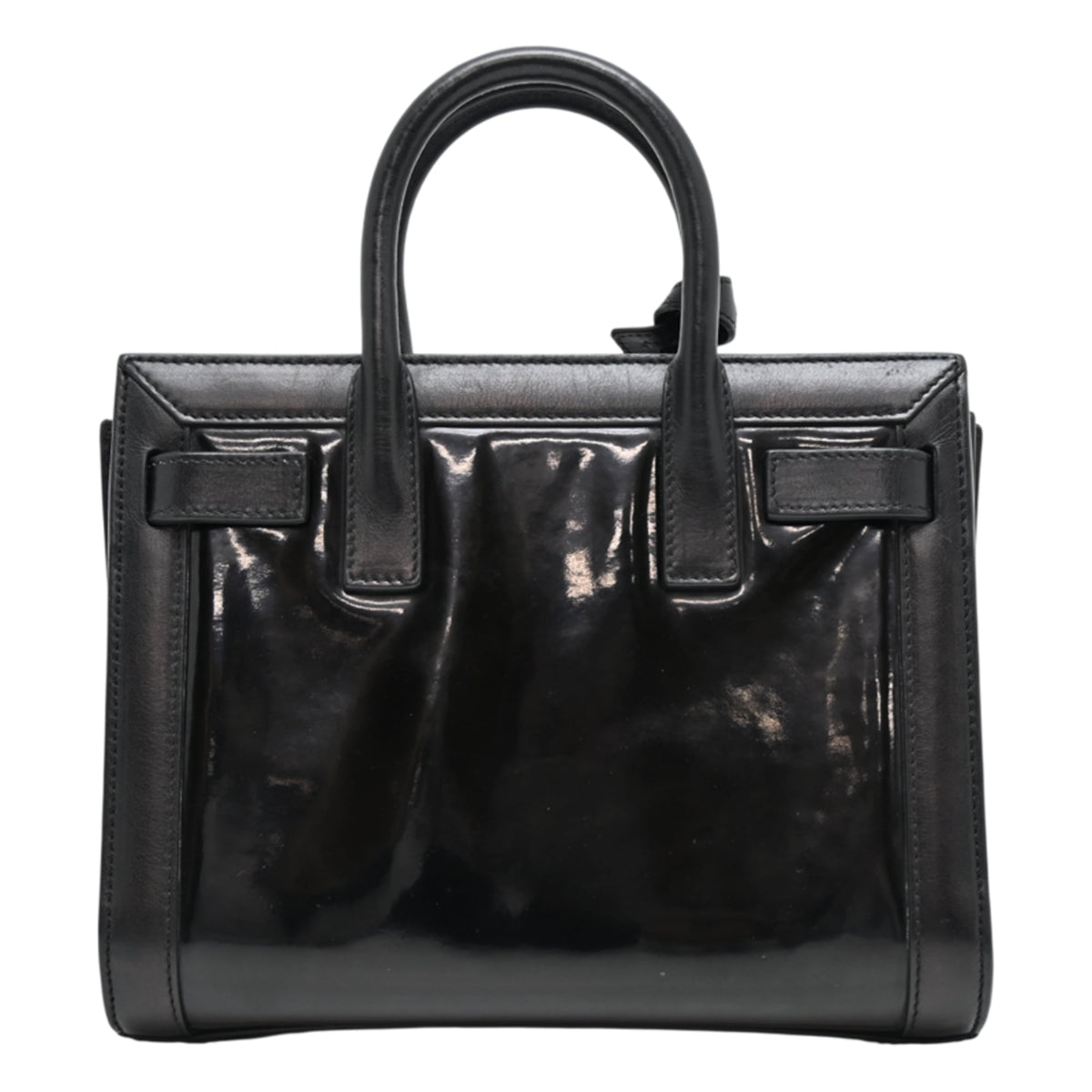 Yves Saint Laurent Black Patent Leather Leather Handbag (Pre-Owned)