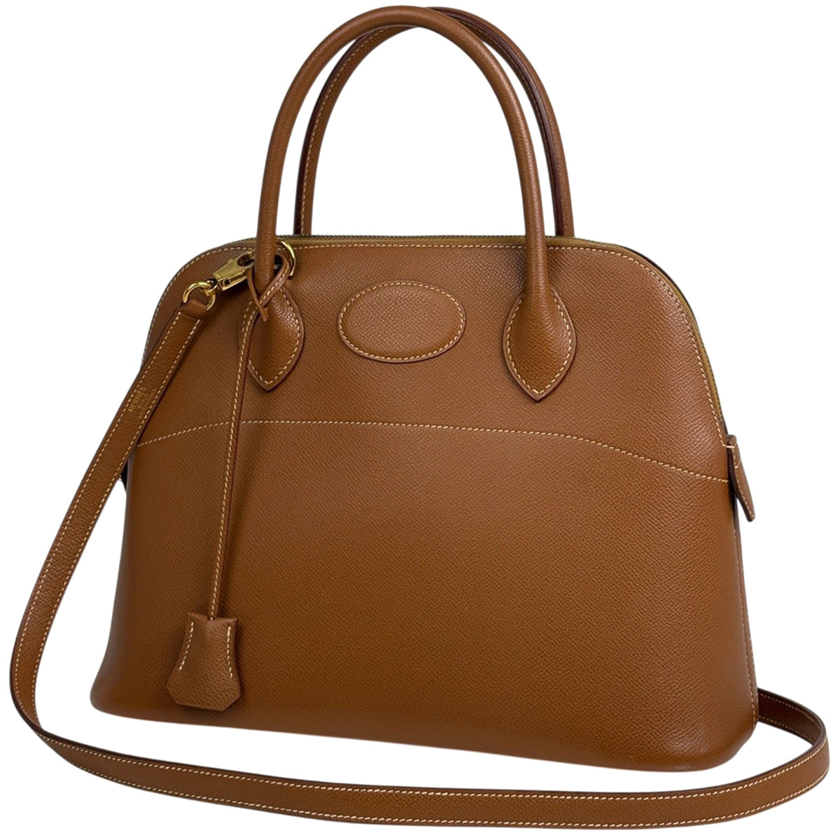 Hermes Gold Courchevel Leather Handbag (Pre-Owned)