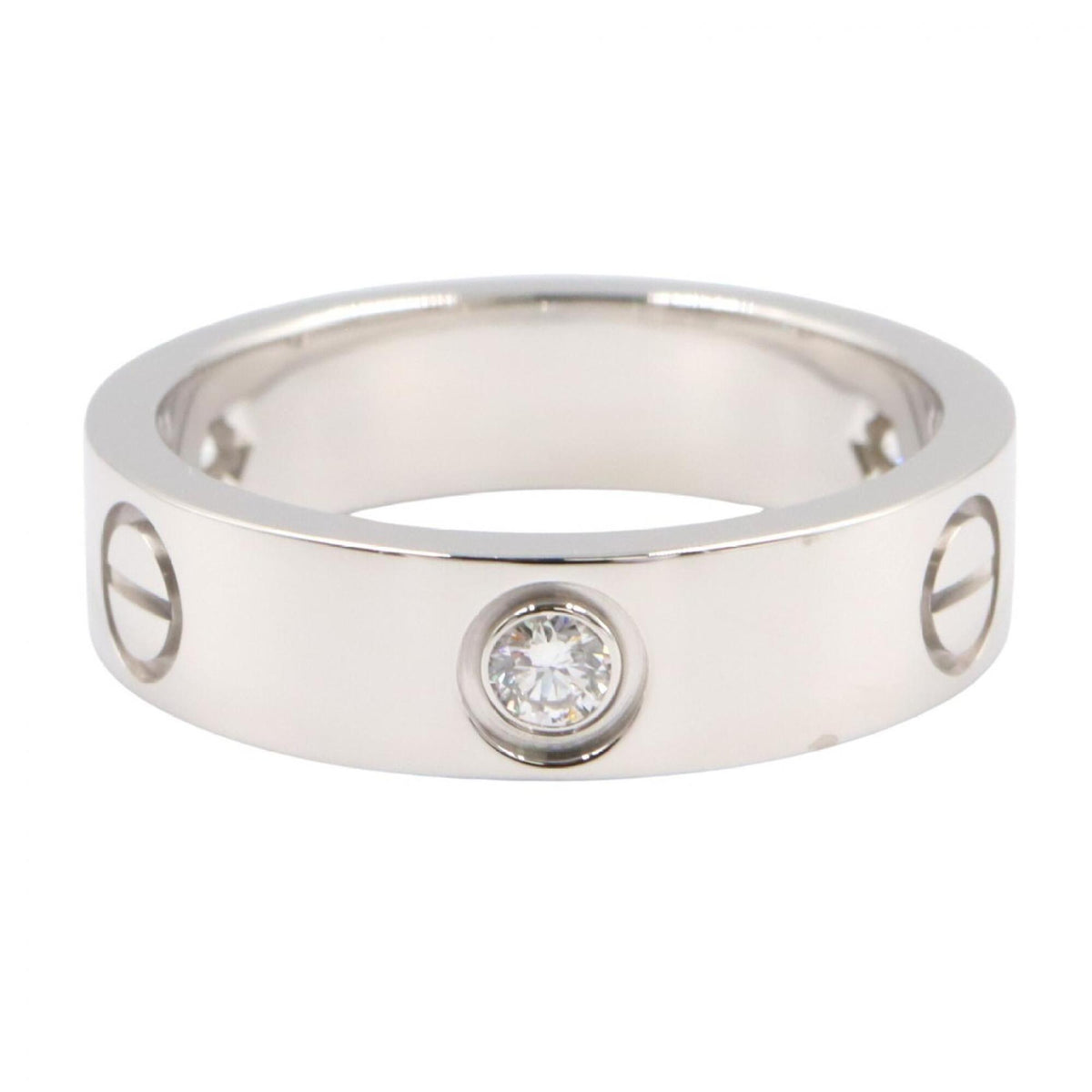 Cartier Silver Clear White Gold (18K) Band Ring (Pre-Owned)