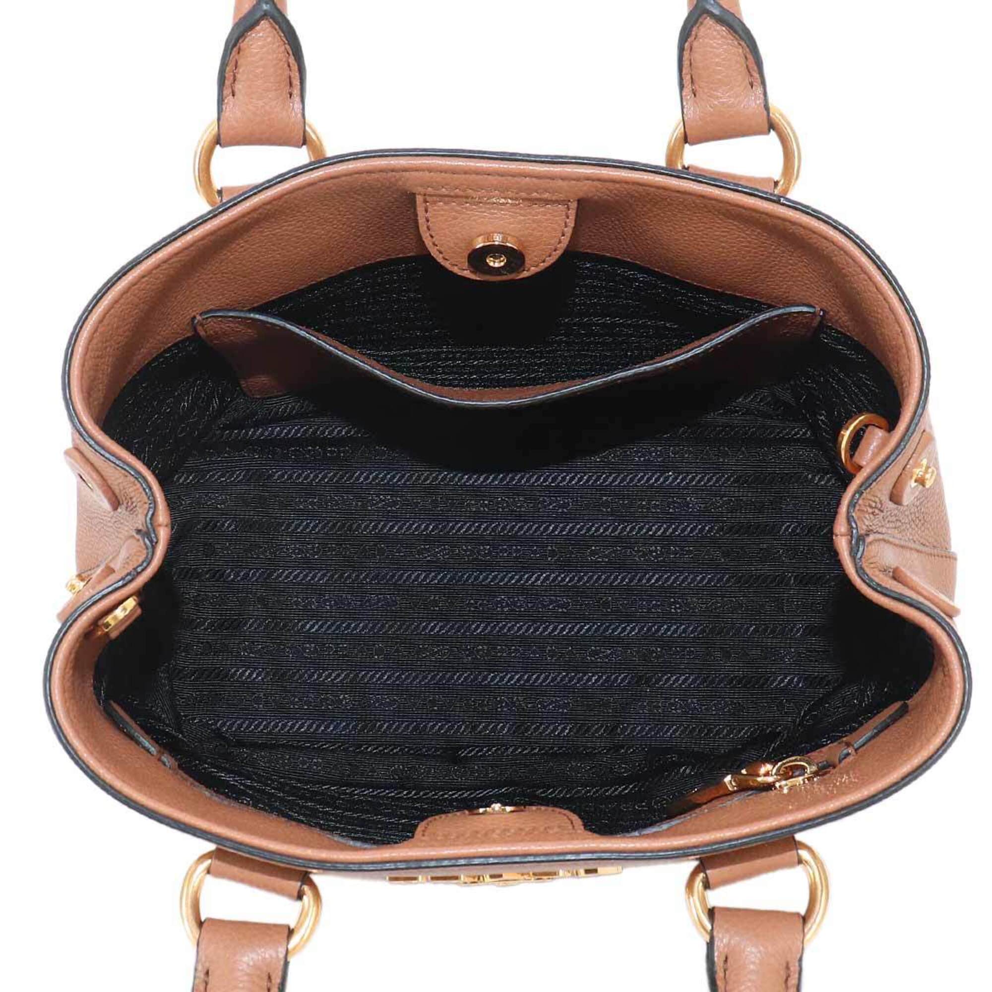 Prada Brown Leather Handbag (Pre-Owned)