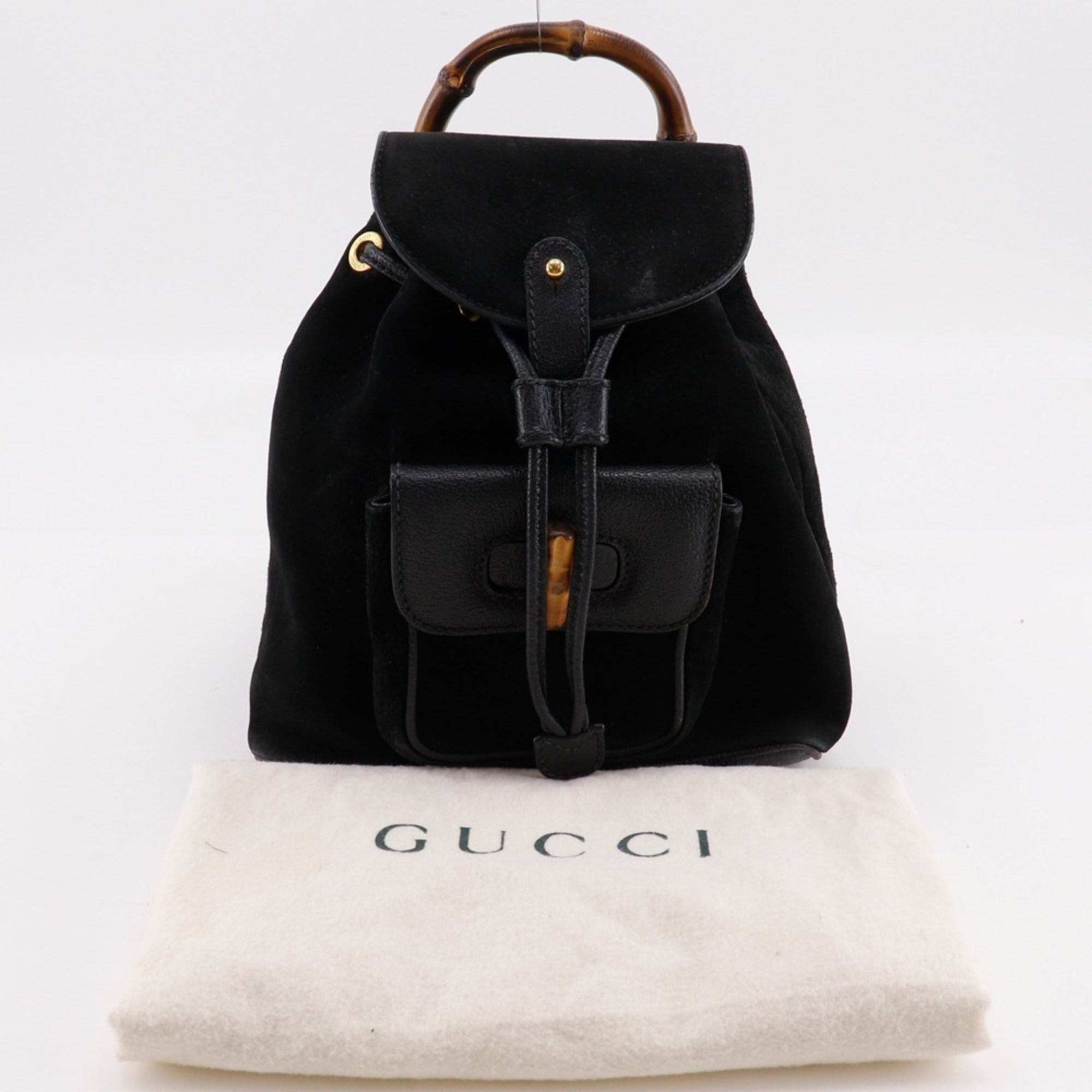 Gucci Black Suede Backpack (Pre-Owned)