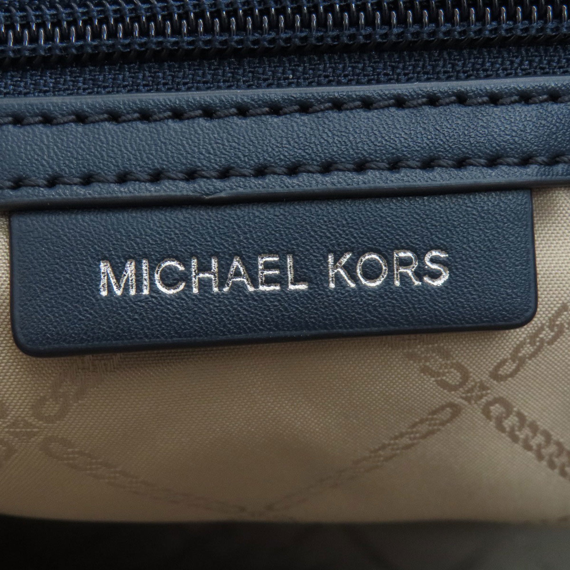 Michael Kors Navy Leather Tote Bag (Pre-Owned)