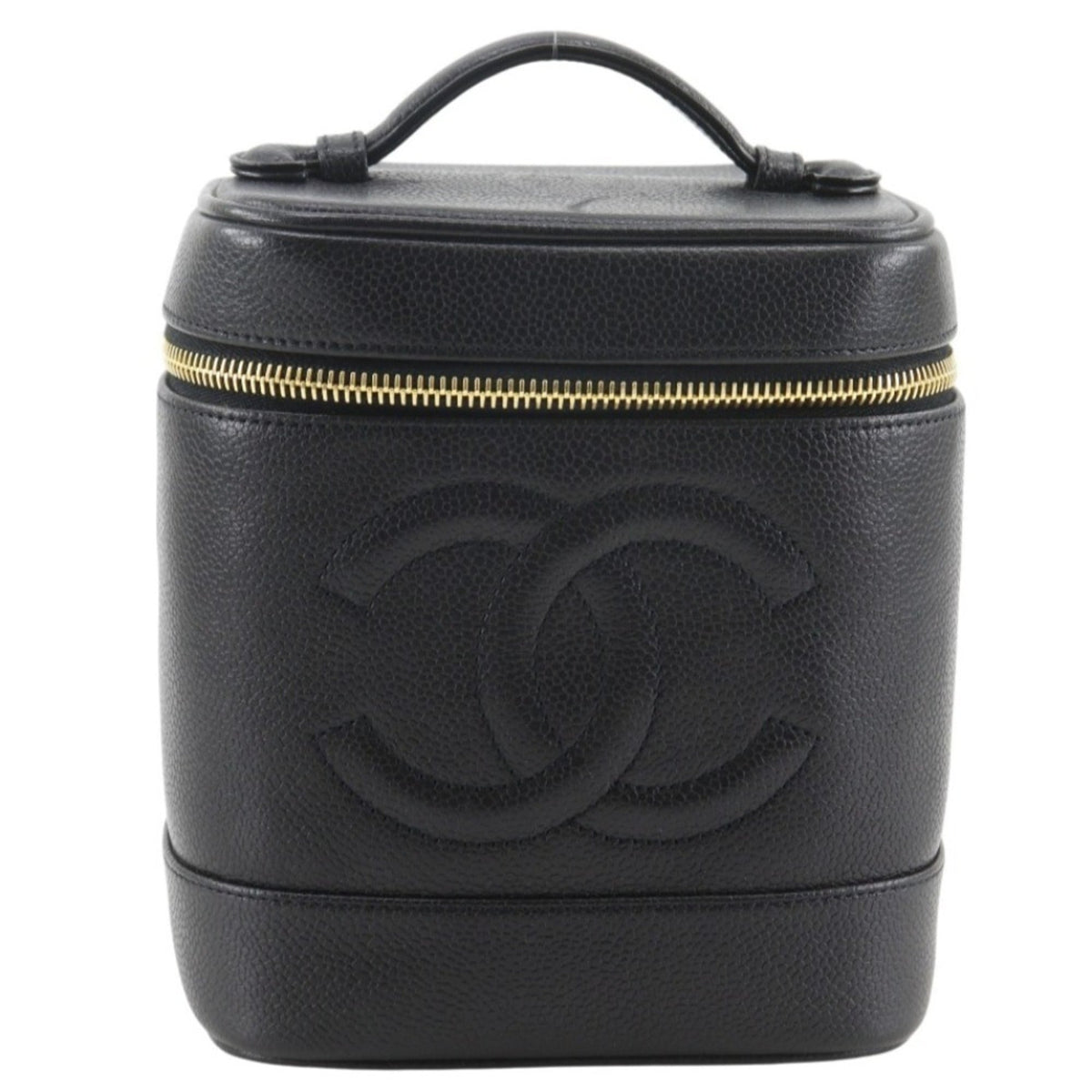 Chanel Black Grained Calfskin Handbag Pouch (Pre-Owned)