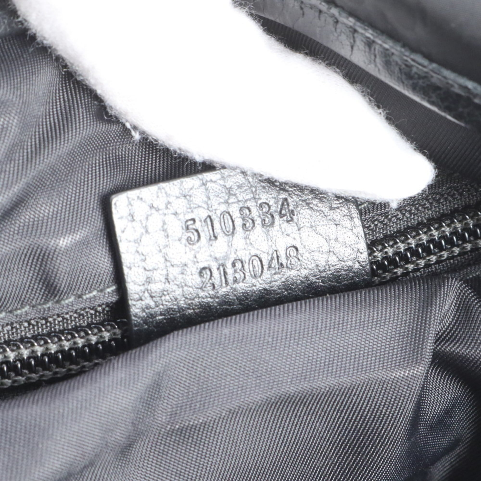 Gucci Black Nylon Leather Shoulder Bag (Pre-Owned)