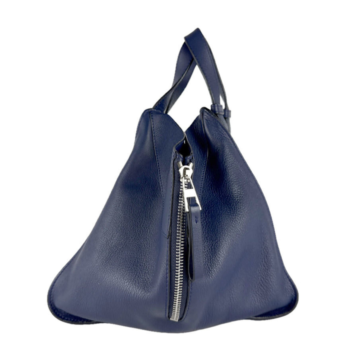 Loewe Navy Leather Handbag Shoulder Bag (Pre-Owned)