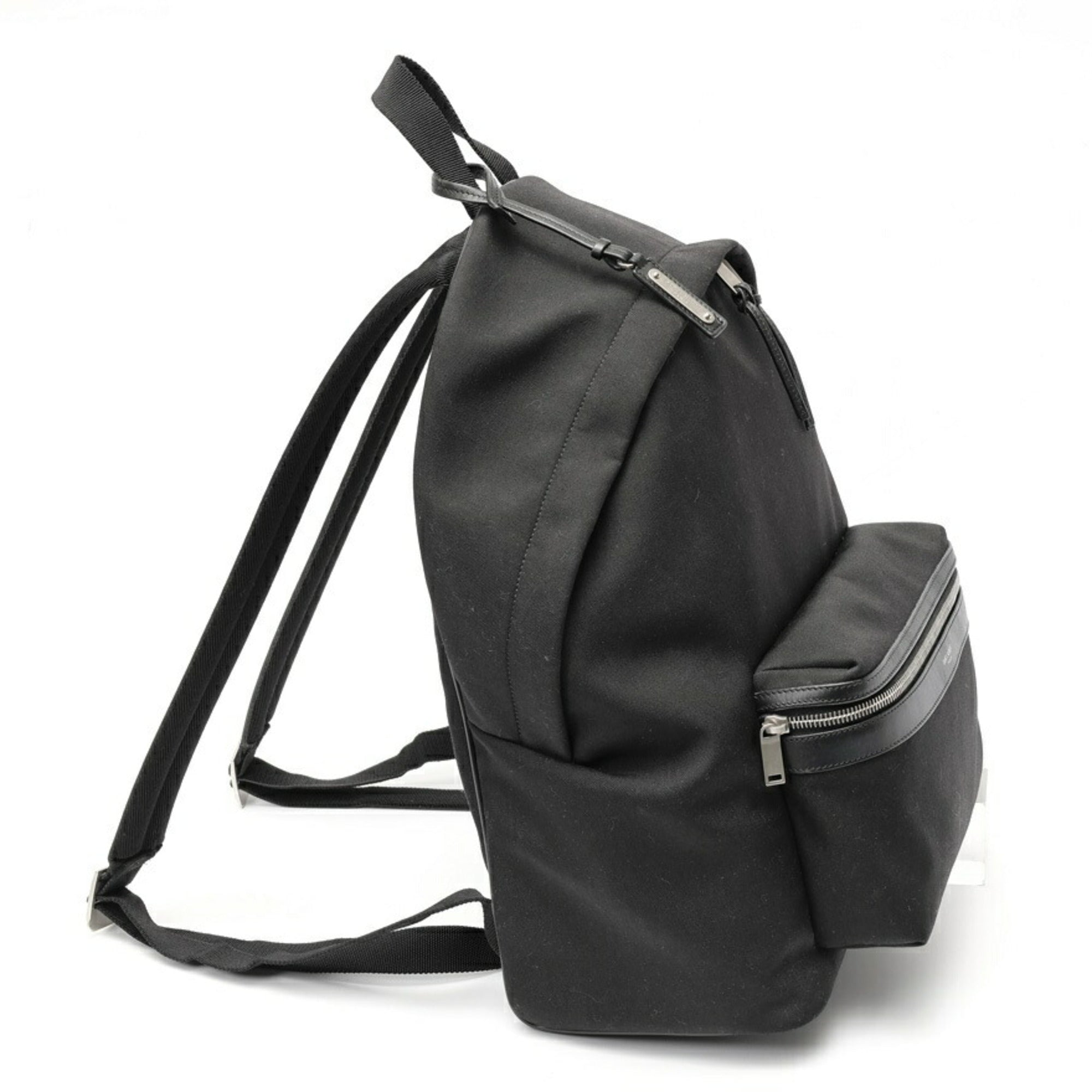 Saint Laurent Black Nylon Leather Backpack (Pre-Owned)