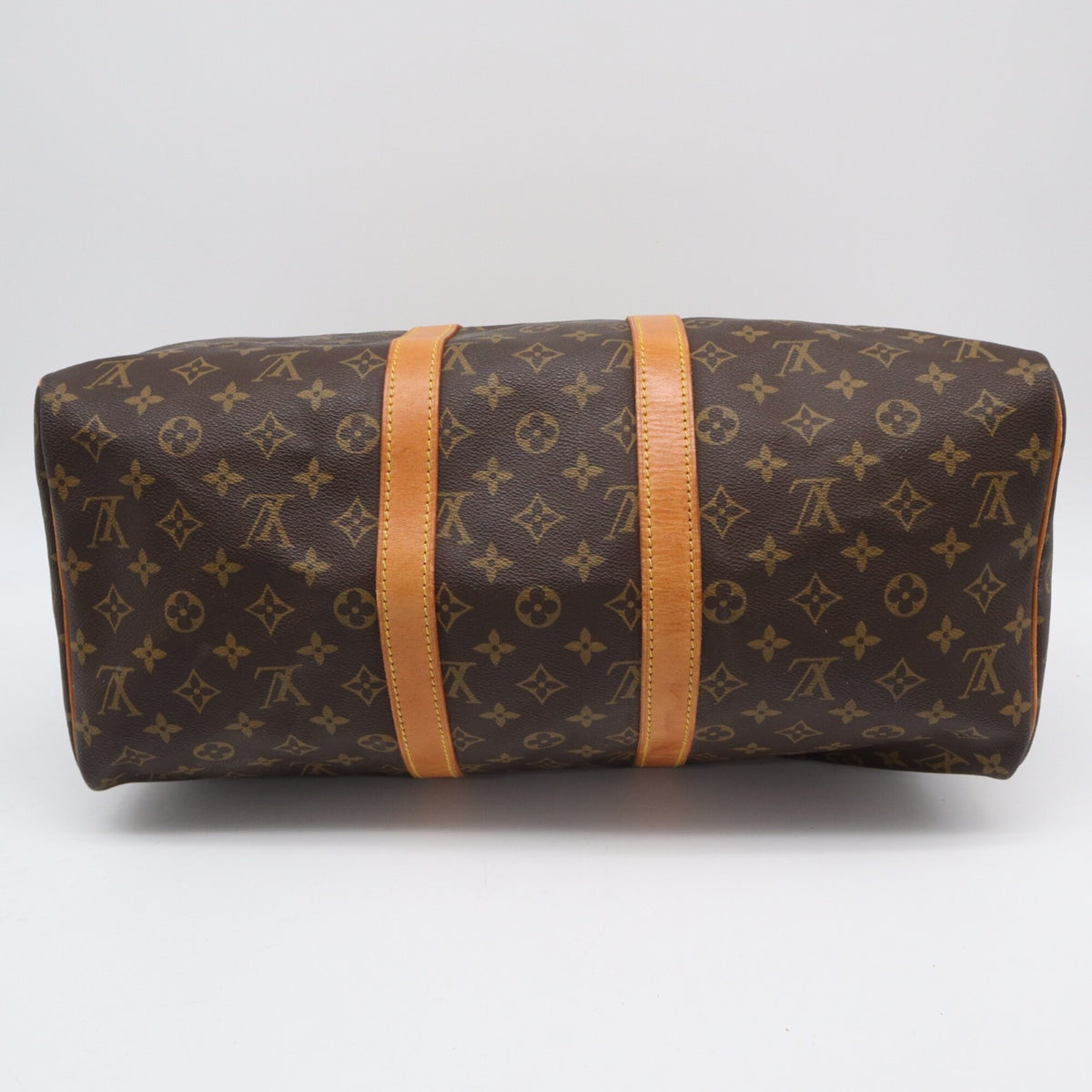 Louis Vuitton Monogram Brown Coated Canvas Leather Boston Bag (Pre-Owned)