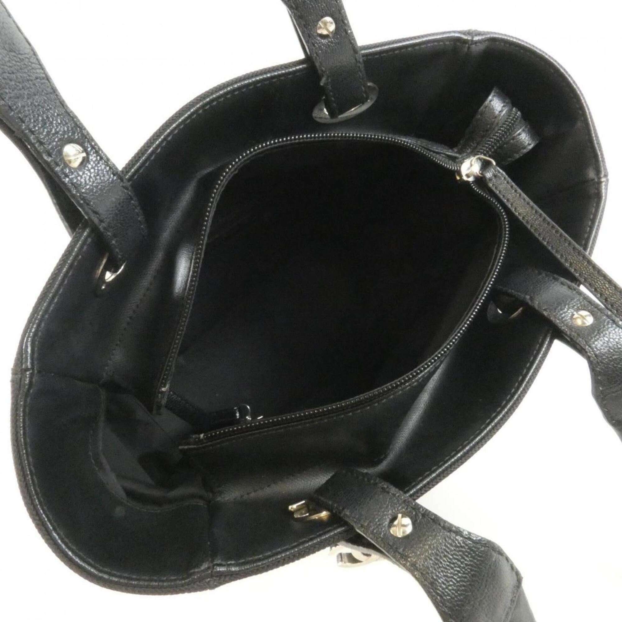 Chanel Black Canvas Handbag (Pre-Owned)