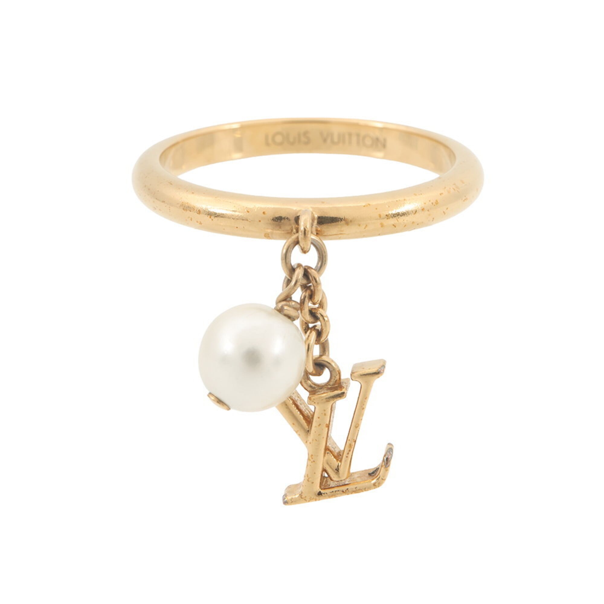 Louis Vuitton Gold Gold Plating Band Ring (Pre-Owned)