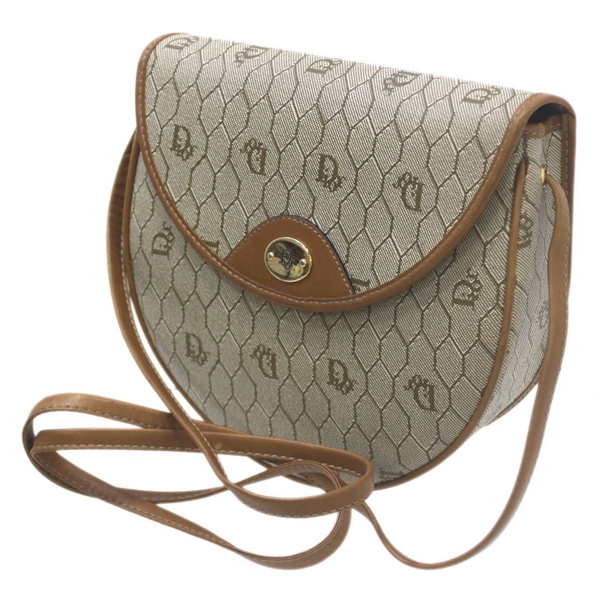 Christian Dior Beige Pvc Leather Shoulder Bag (Pre-Owned)
