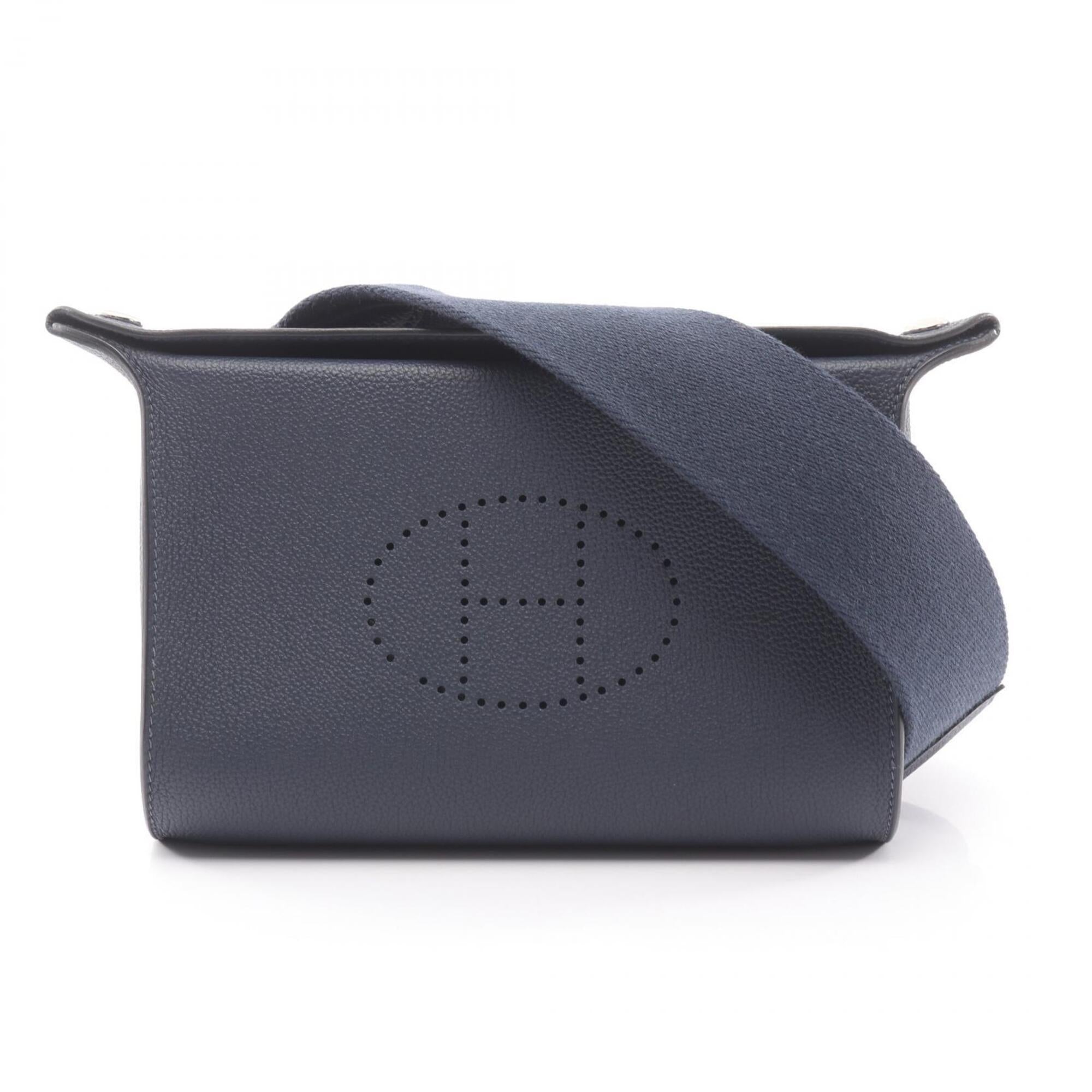 Hermes Navy Togo Leather Leather Handbag Shoulder Bag (Pre-Owned)