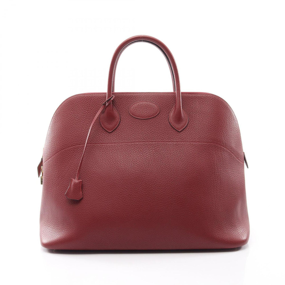 Hermes Bordeaux Rouge H Taurillon Clemence Leather Handbag (Pre-Owned)