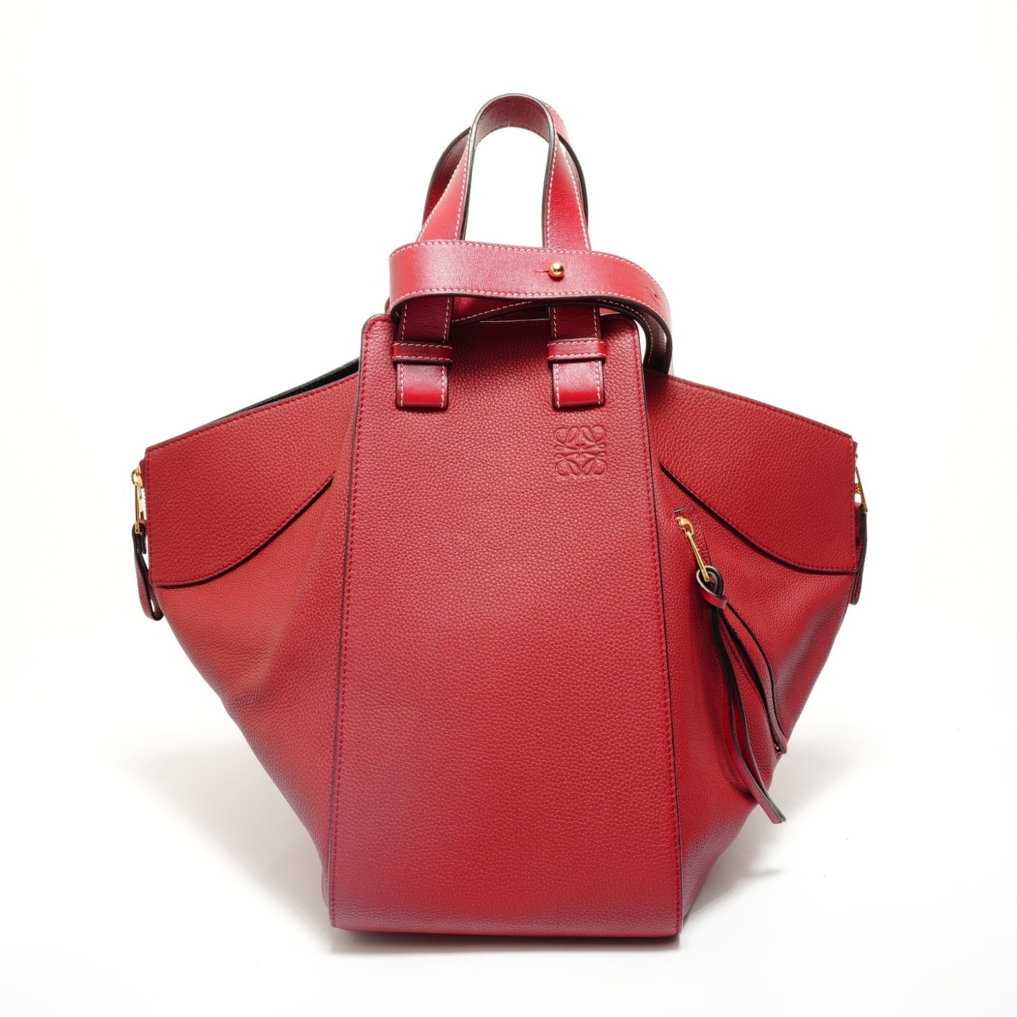 Loewe Hammock Red Color Leather Handbag (Pre-Owned)